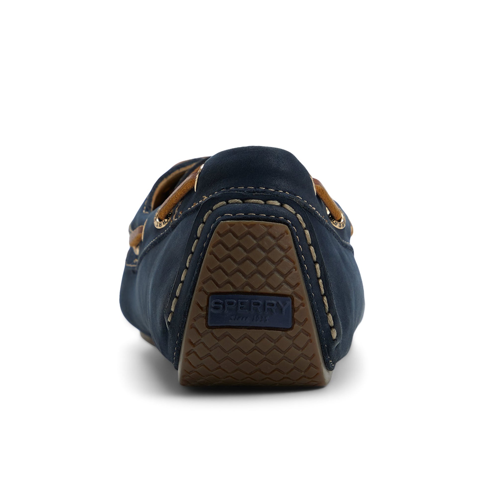 Three-quarter angle of Navy Gold Cup™ Sharpwell  2-Eye Driver Driver Shoes's front side