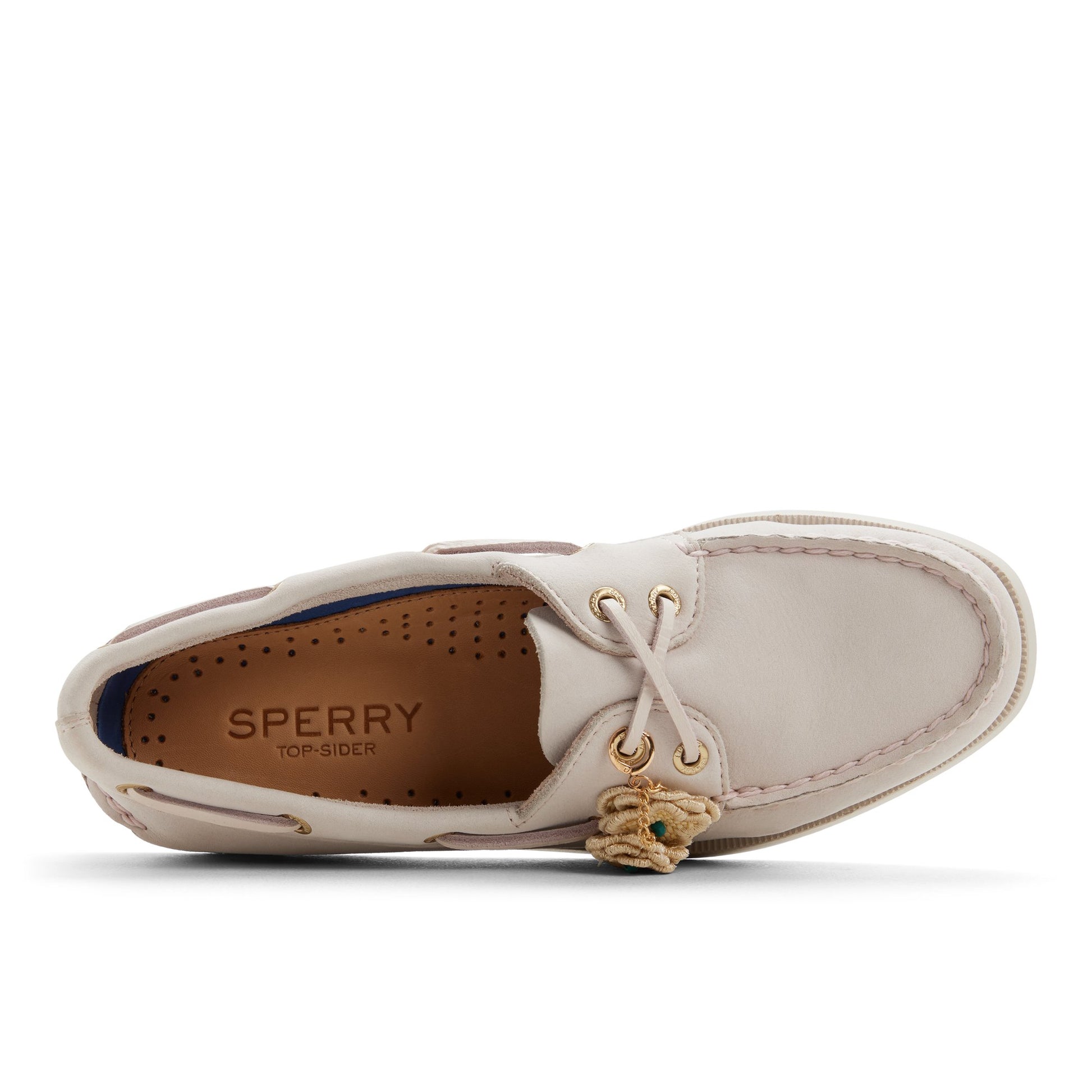 Close-up of the Barely pink Authentic Original™ 2 Eye Boat Shoe Boat Shoes