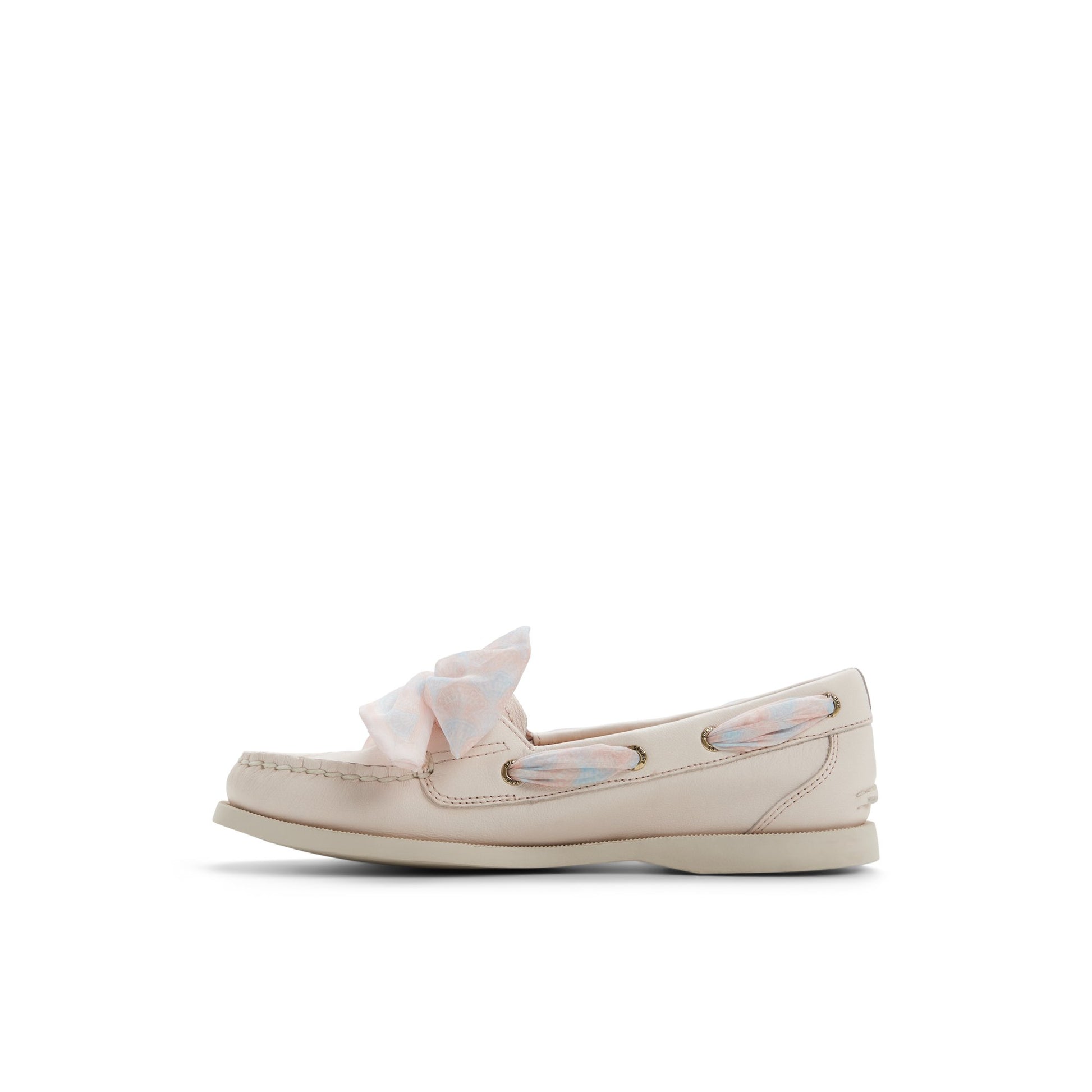 Three-quarter angle of Barely pink Authentic Original™ 1 Eye Boat Shoe Boat Shoe's back side