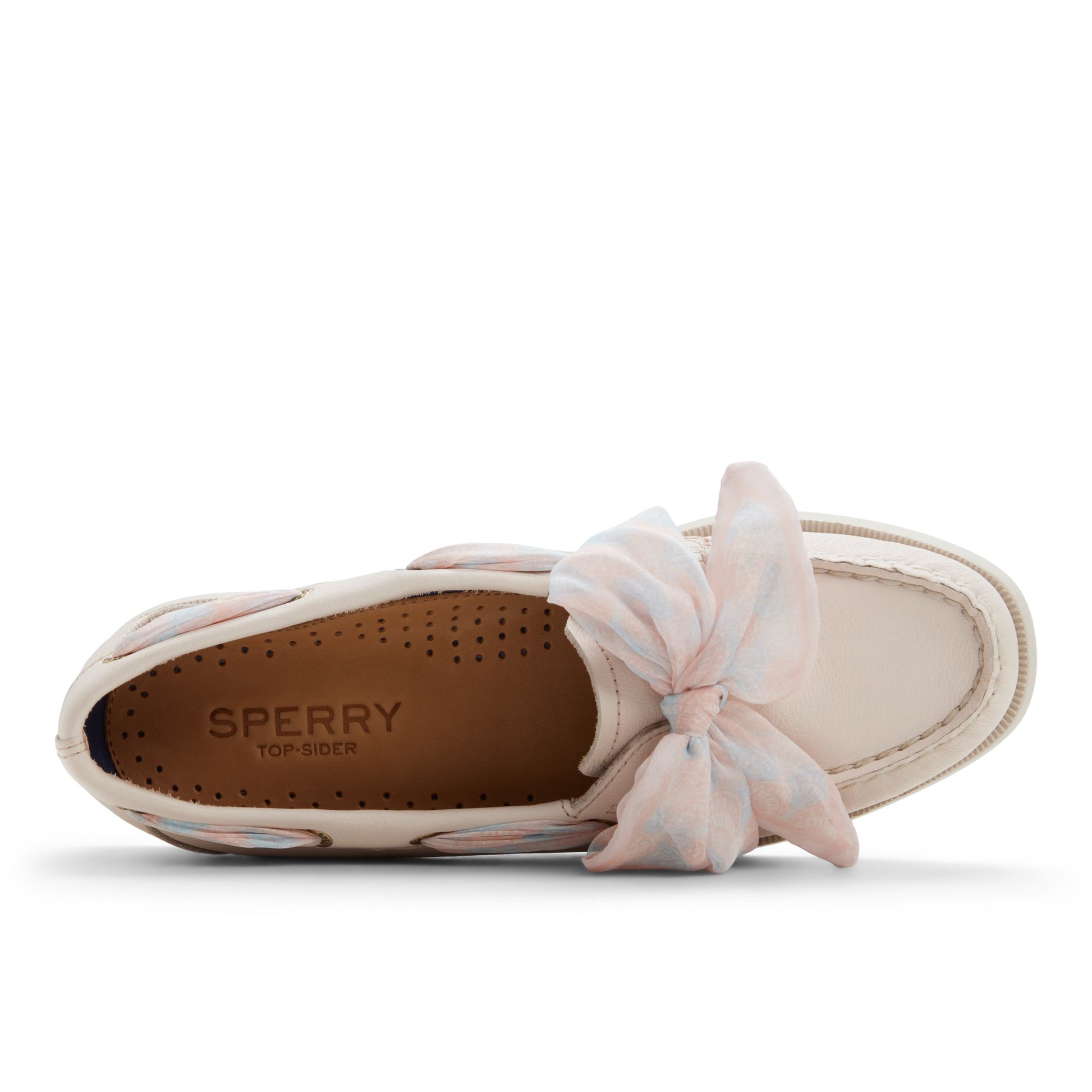 Top-down view of the Barely pink Authentic Original™ 1 Eye Boat Shoe Boat Shoe