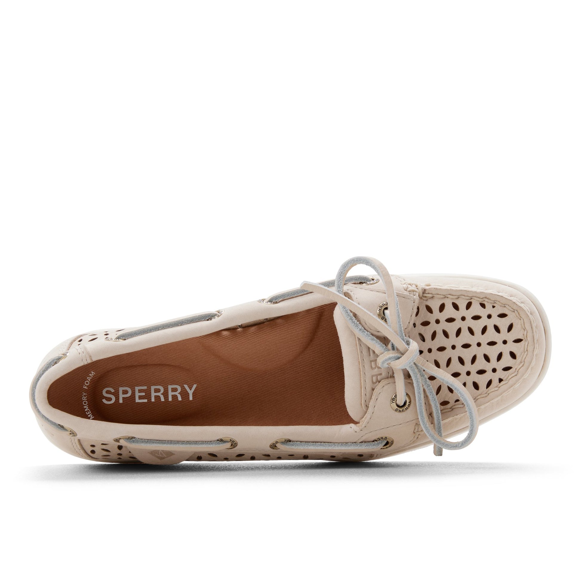 Top-down view of the Opal Angelfish 1 Eye Boat Shoe