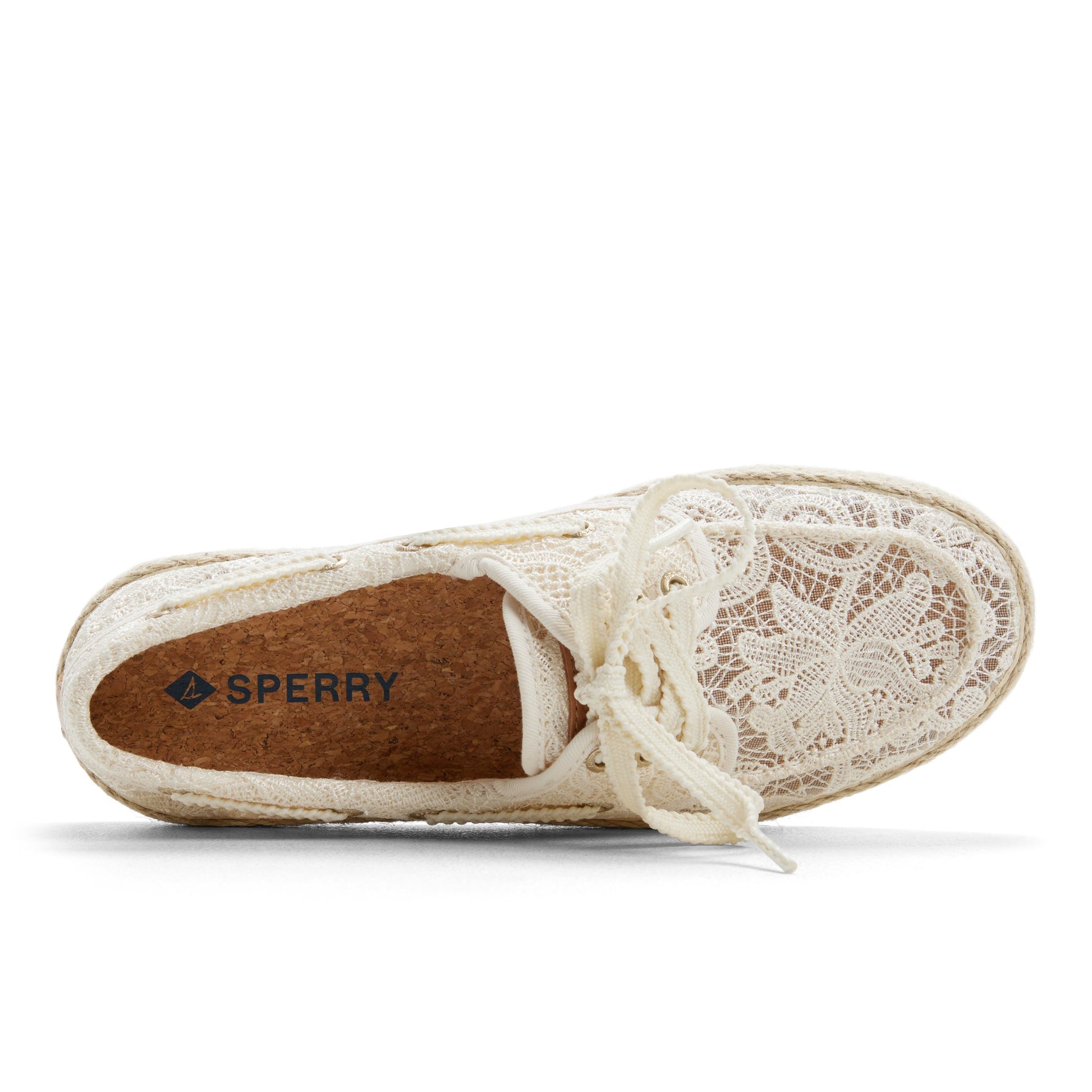 Top-down view of the Cream Venice Boat Sneaker Low Top Sneakers