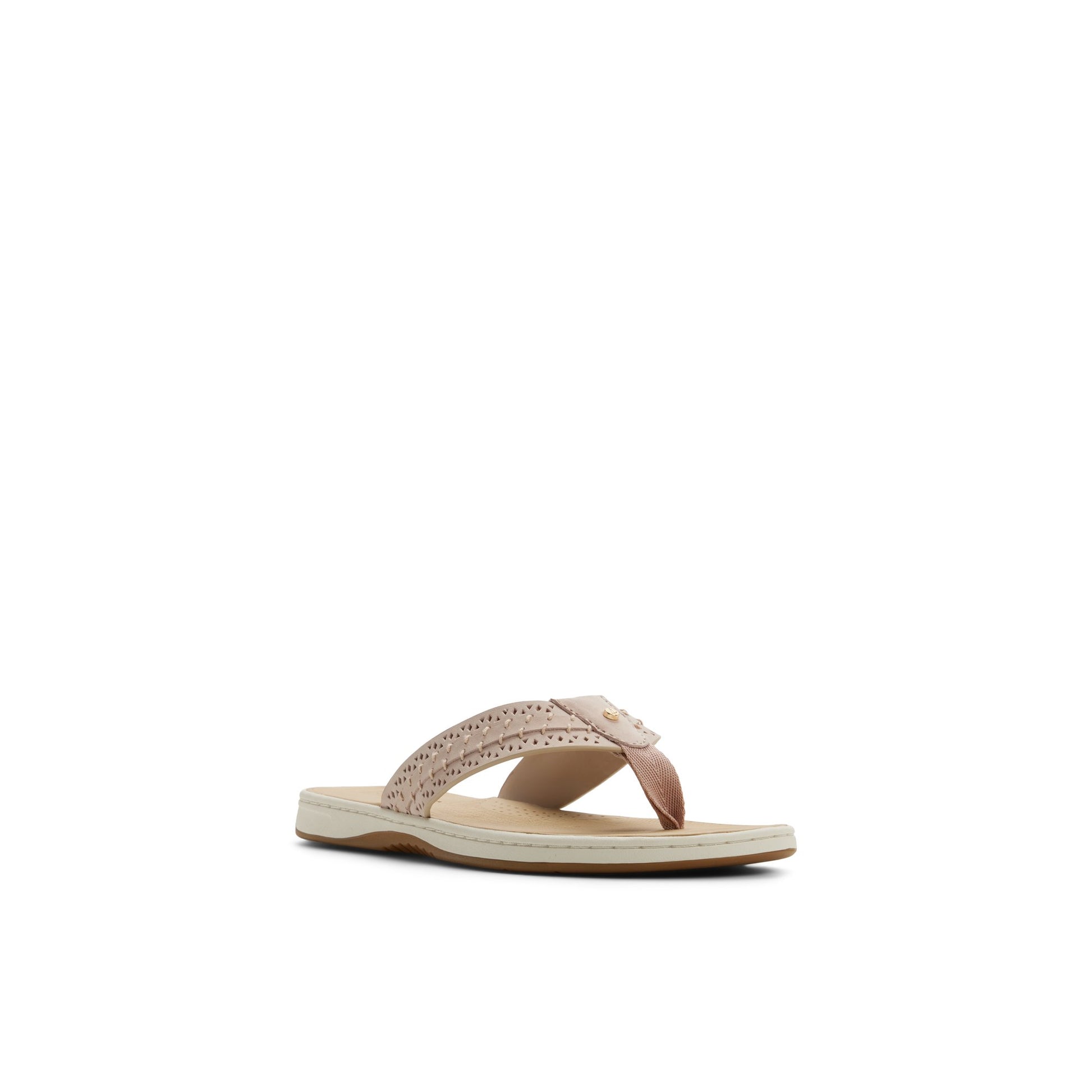 Side view of Light pink Seafish 3 Flip Flop Sandal Flip Flop Thong Sandals