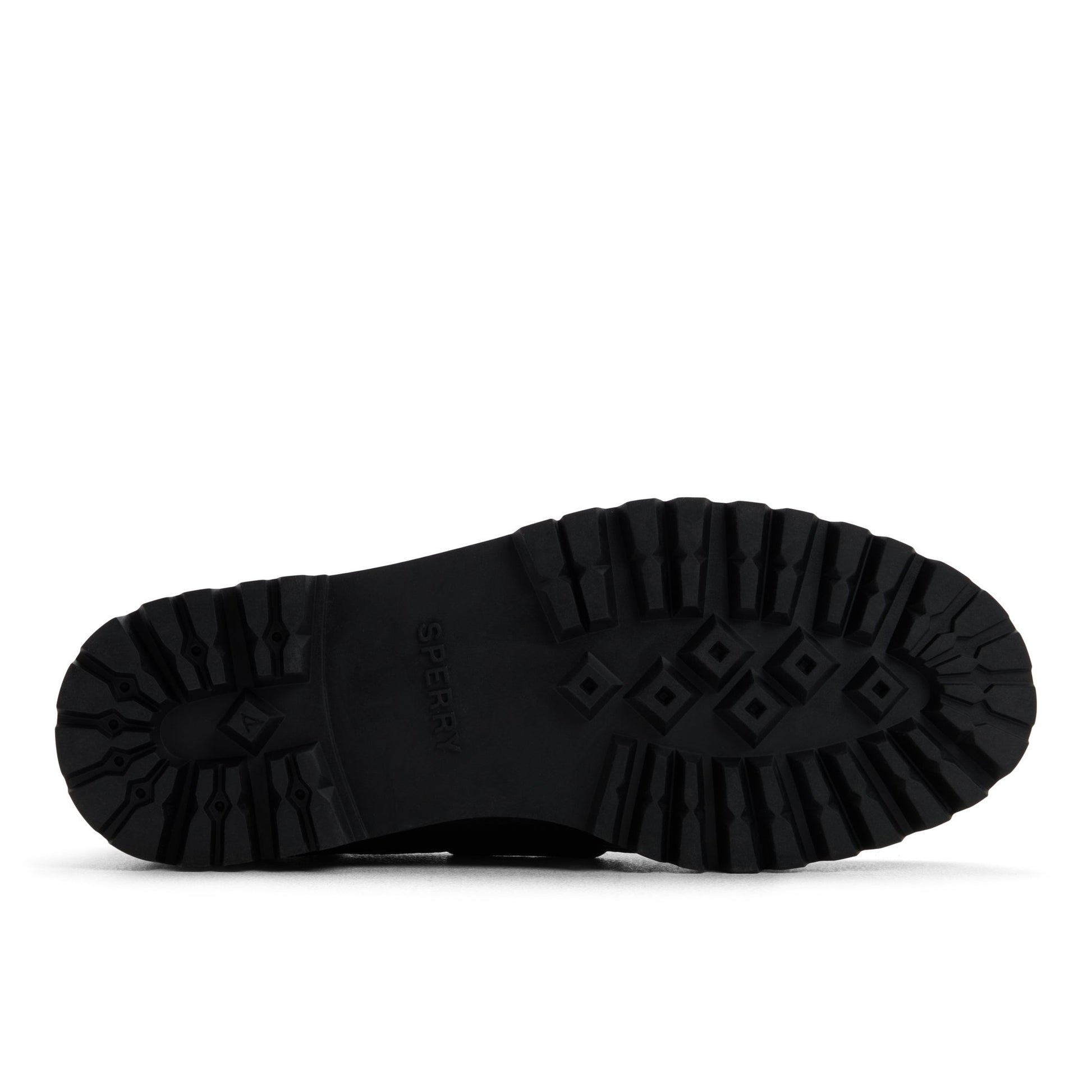 Close-up of the Black Authentic Original™ 2 Eye Low Lug Boat Shoe