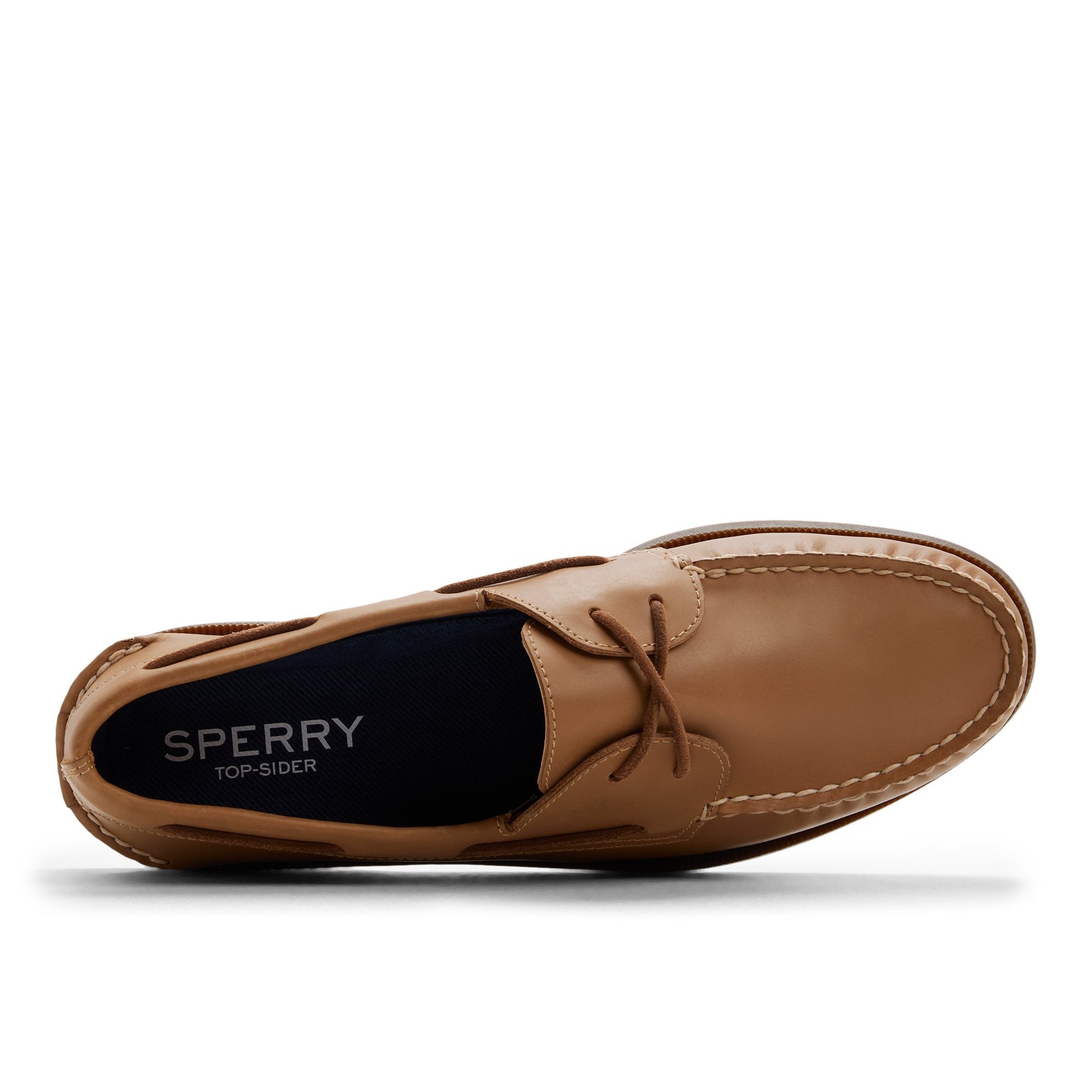 Top-down view of the Royal brown Authentic Original™ 2-Eye Cross Lace Boat Shoe Boat Shoe