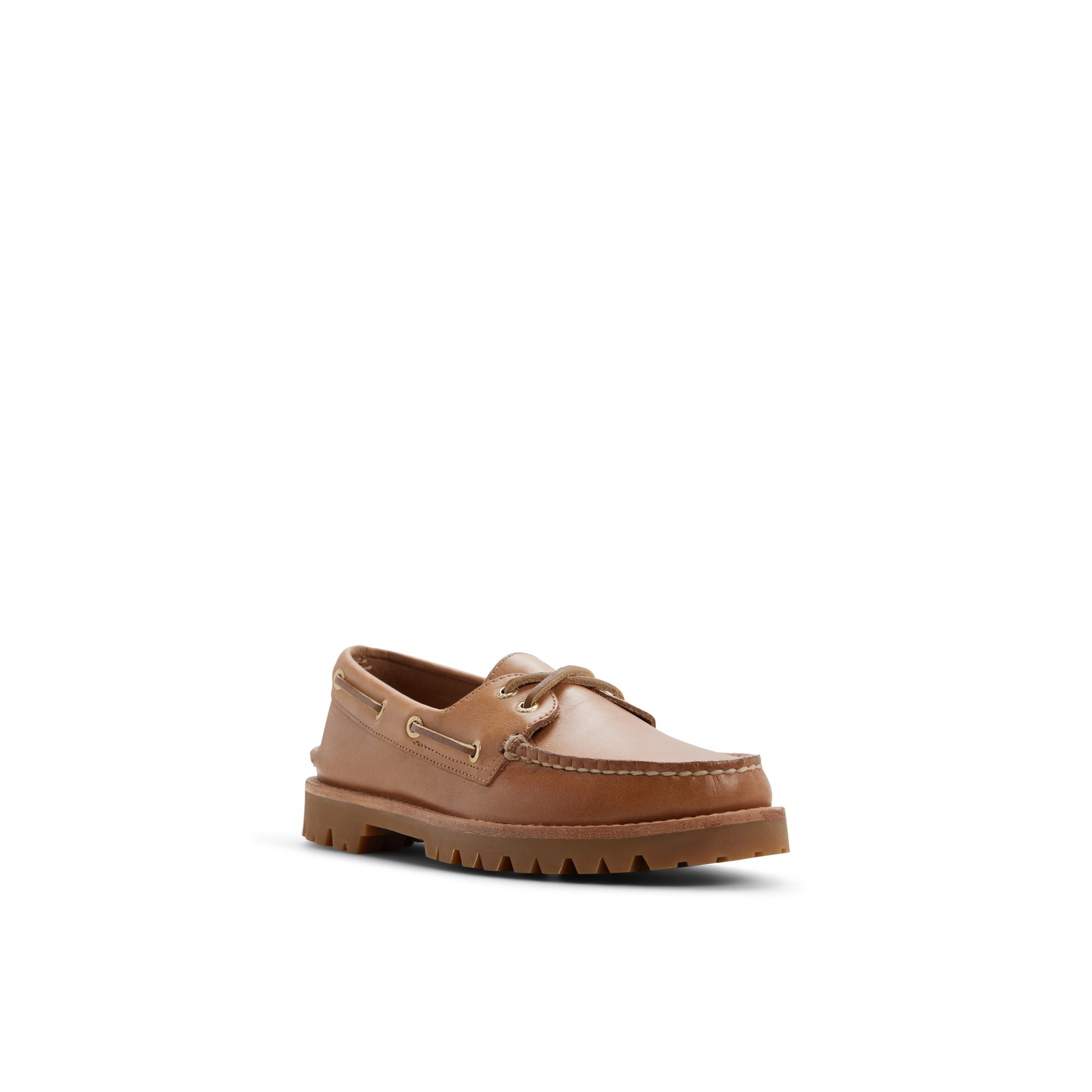 Side view of Tan Authentic Original™ 2 Eye Low Lug Boat Shoe