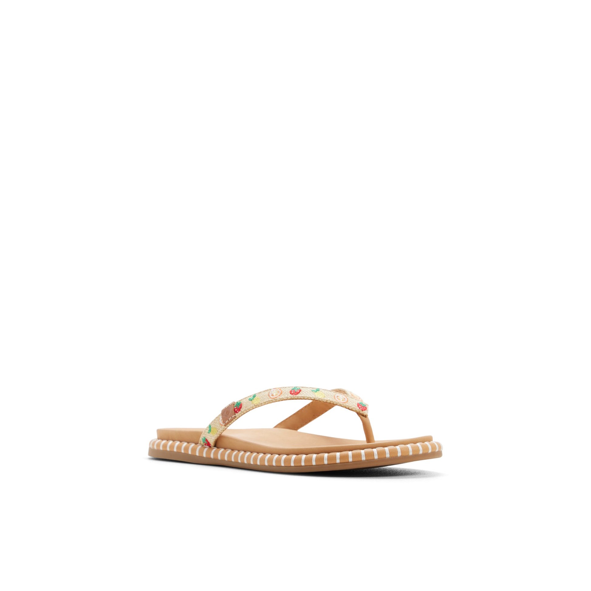 Side view of Assorted Isla Thong Embroider Sandal