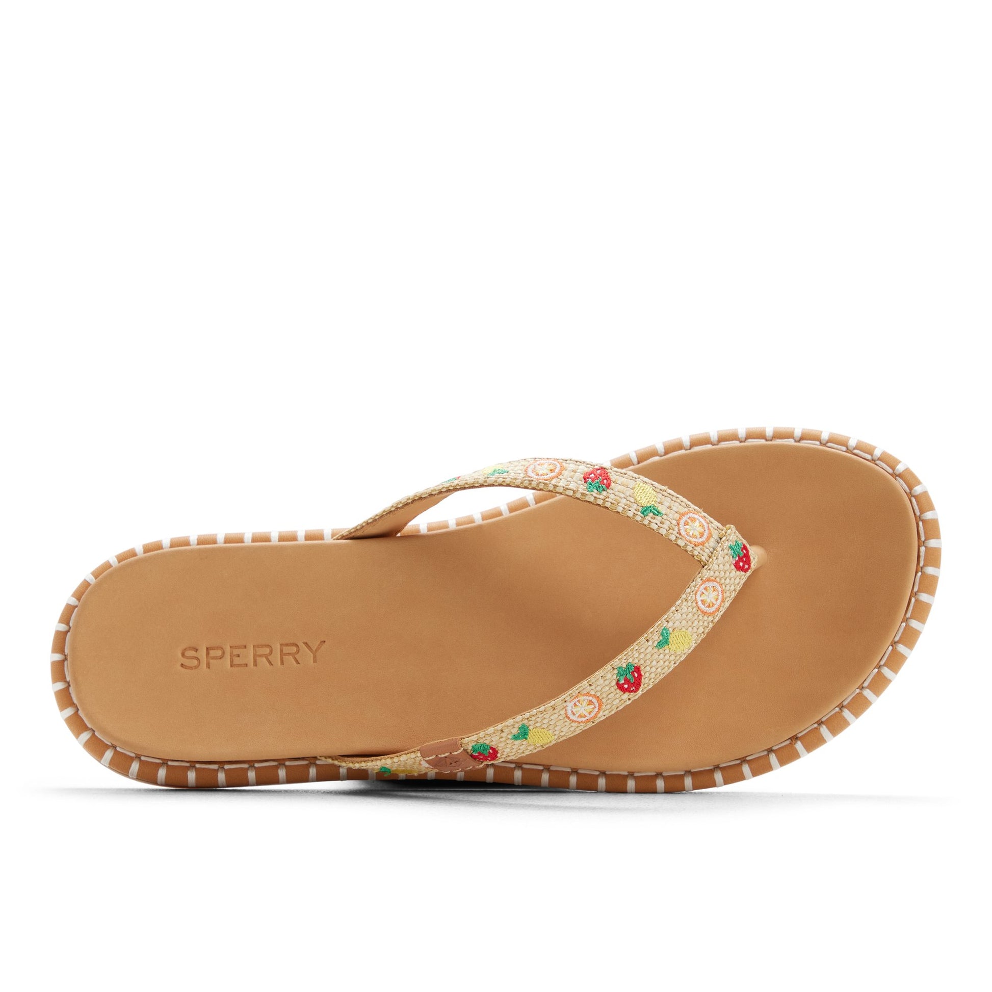 Top-down view of the Assorted Isla Thong Embroider Sandal