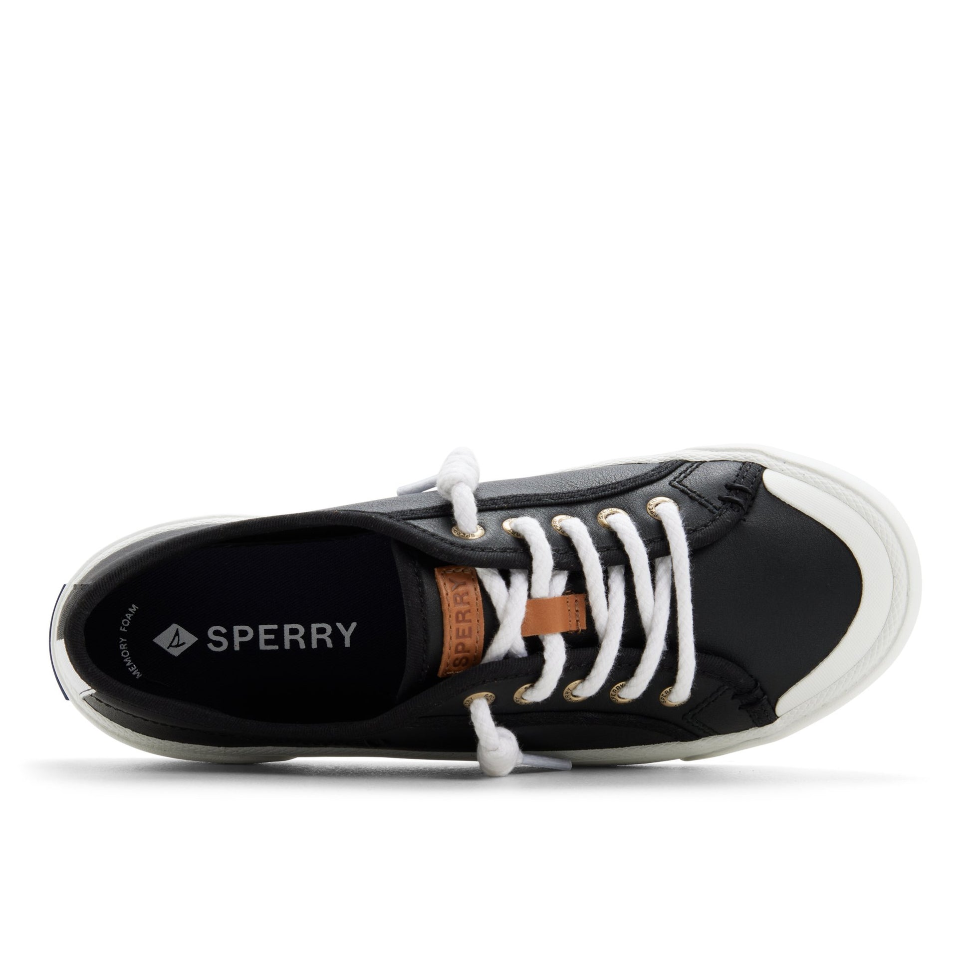 Top-down view of the Black Pierwave 2 Lace to Toe Sneaker