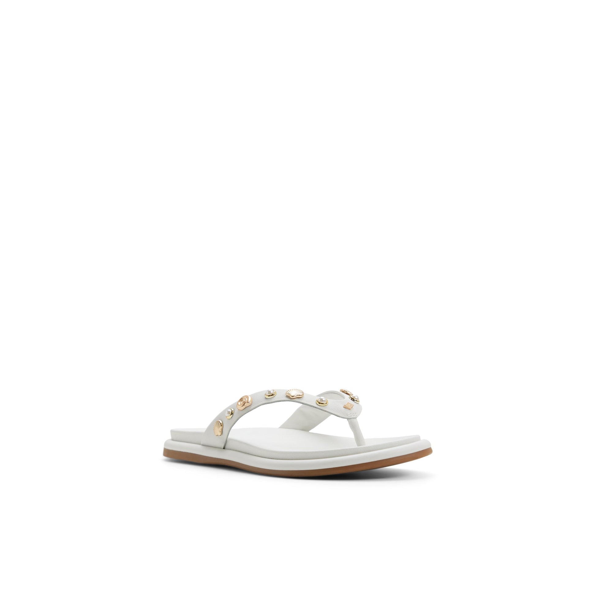 Side view of Other white Isla Thong Sandal