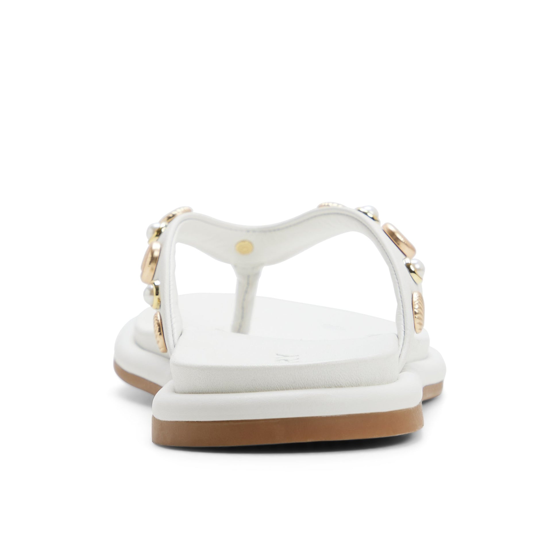 Three-quarter angle of Other white Isla Thong Sandal 's front side