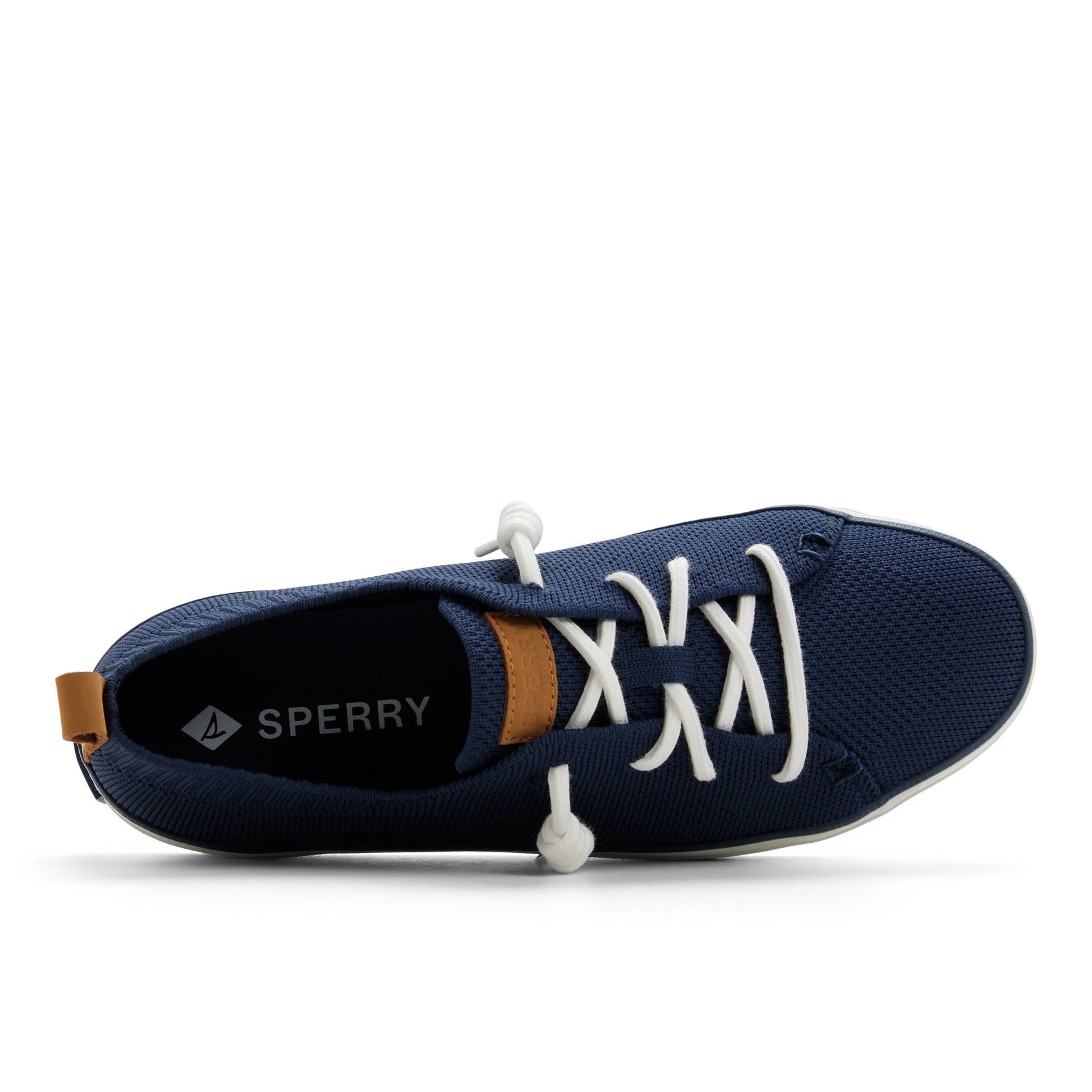 Top-down view of the Other navy Crest Vibe Knit Sneaker