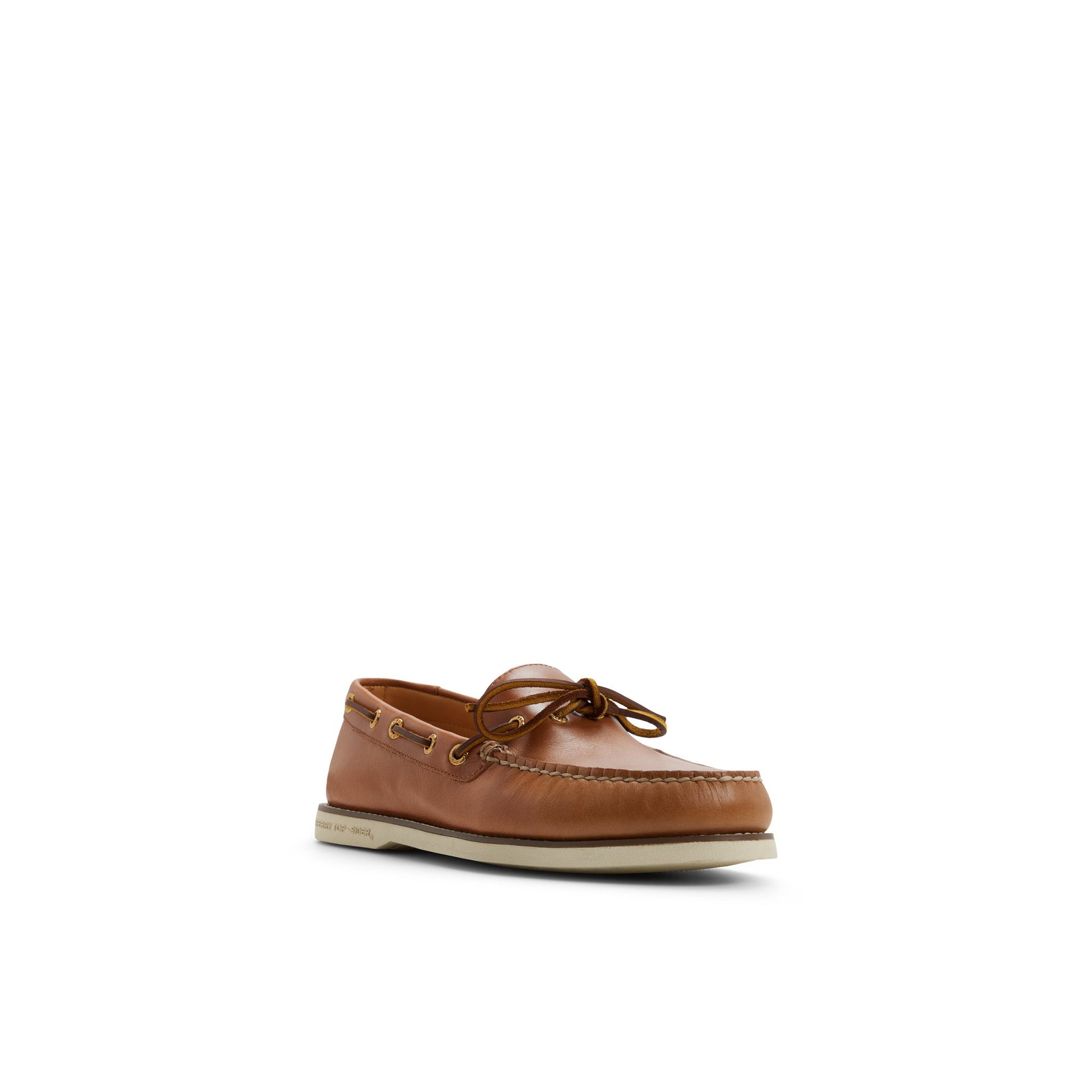 Side view of Tan Gold Cup™ Authentic Original™ 2-Eye Boat Shoe
