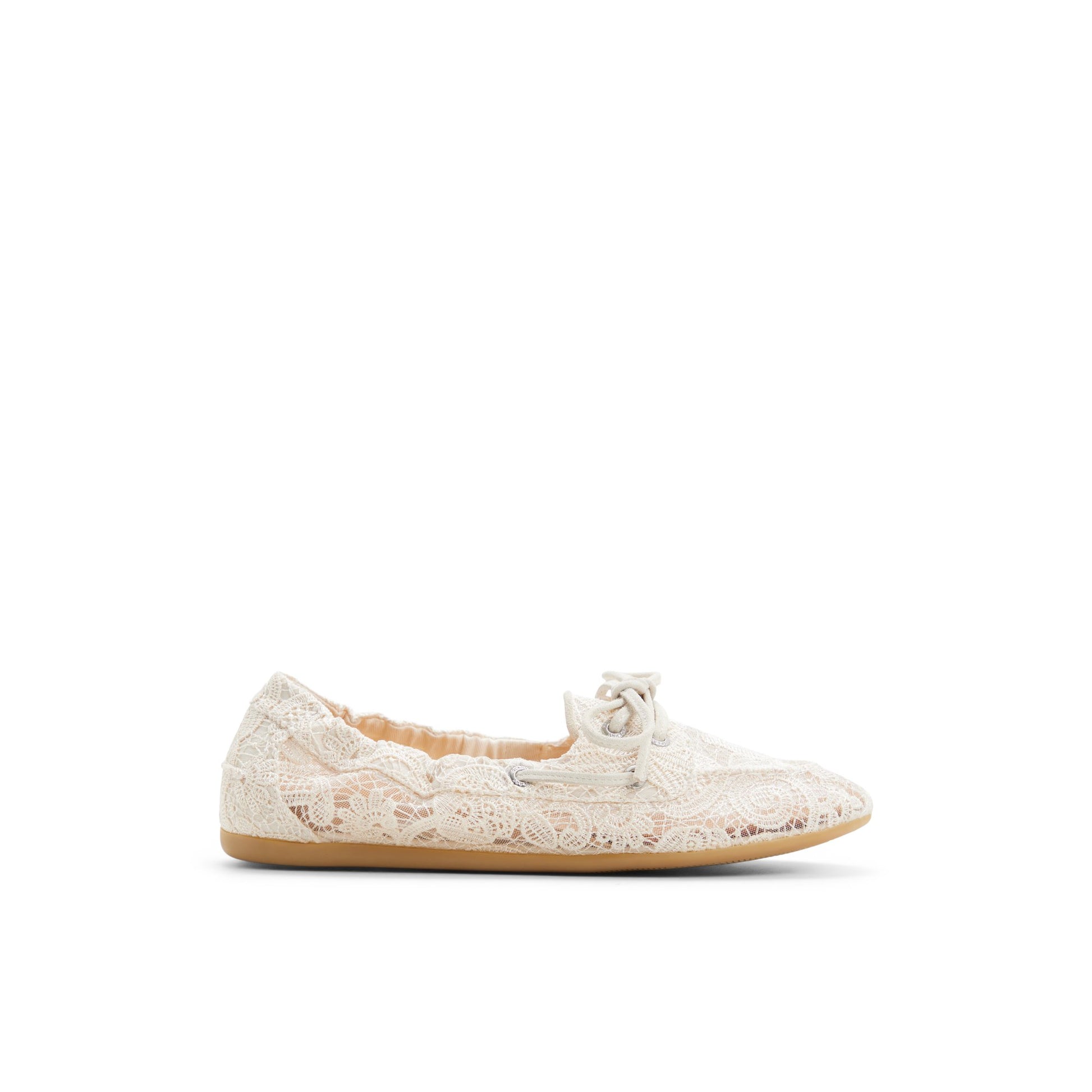 Main View of Cream Slim Sail Boat Shoe Boat Shoe for Womens