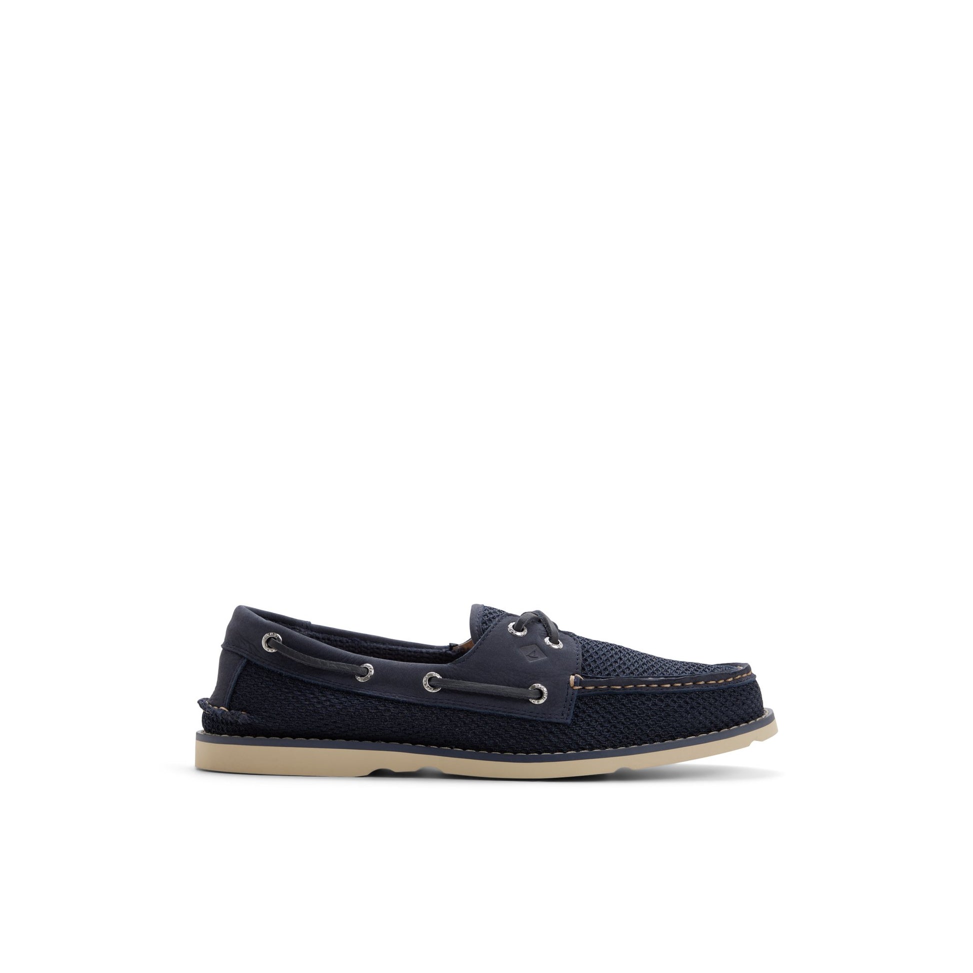 Main View of Navy Ripple Resort Boat Shoe  for Mens