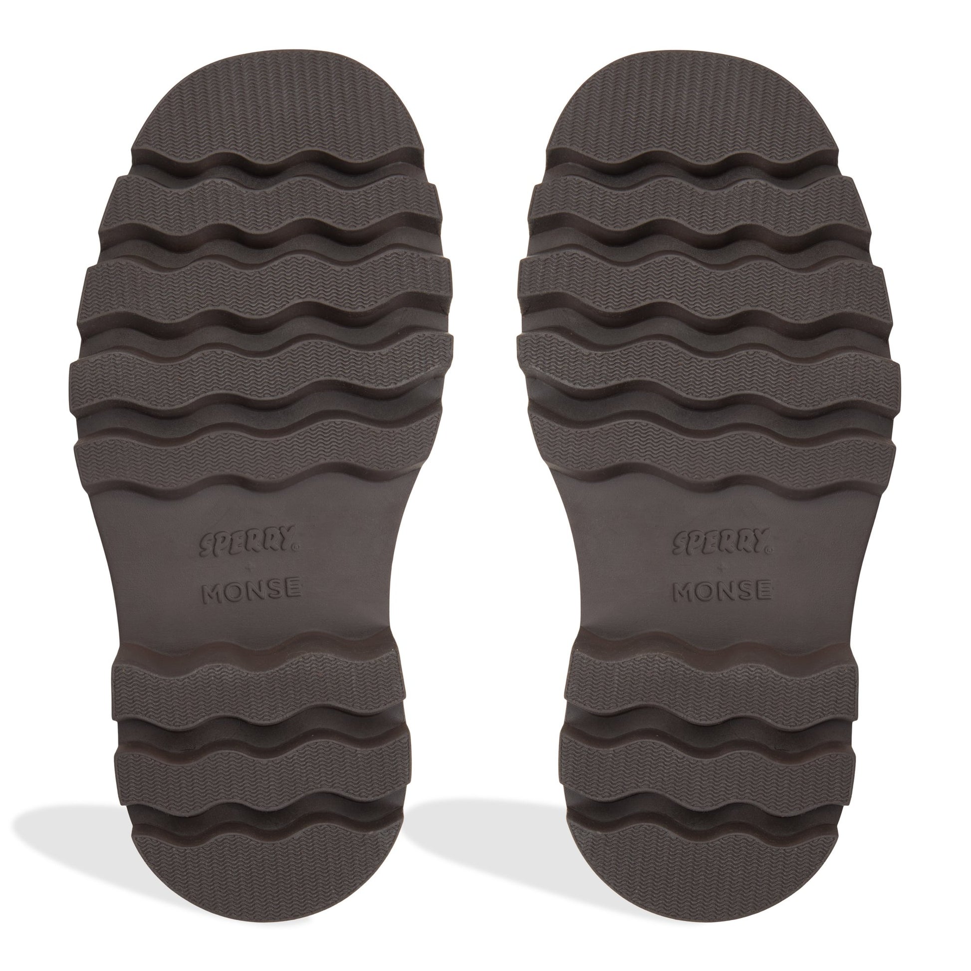 Close-up of the Denim Sperry x MONSE Authentic Original™ 2-Eye Lug Boat Shoe