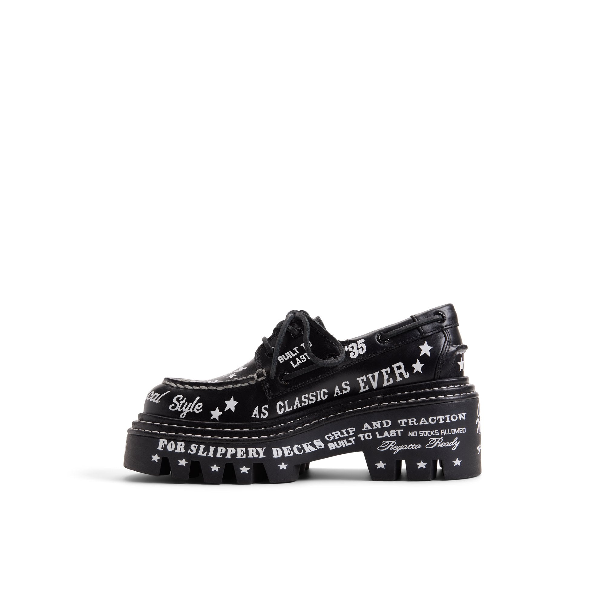 Sperry x MONSE Authentic Original™ 2-Eye Lug Boat Shoe Black
