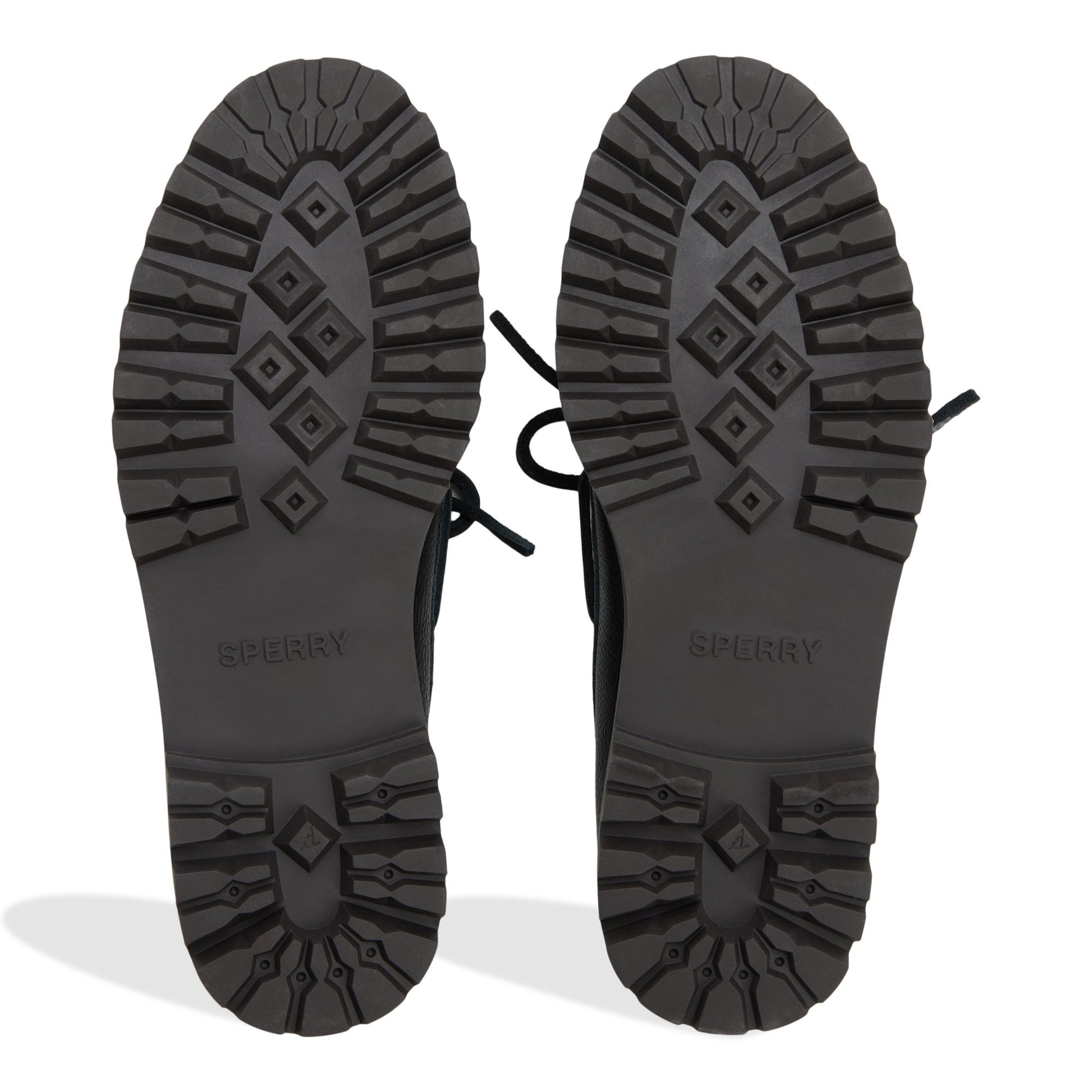 Close-up of the Black Sperry x Aritzia Authentic Original™ 2 Eye Lug Loafers