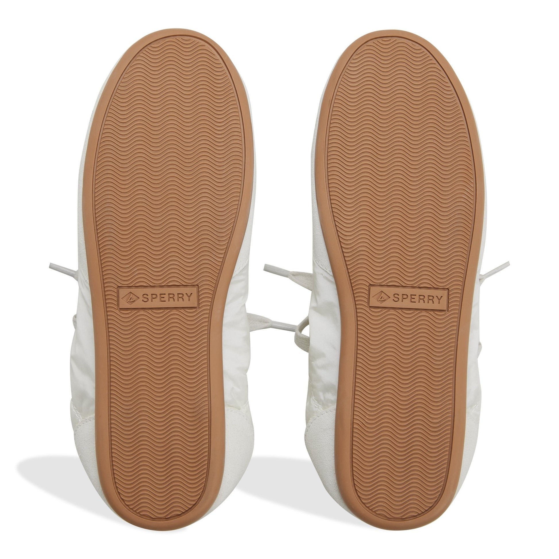 Close-up of the Ivory Sperry x Aritzia Slim Jogger Low Top Sneakers