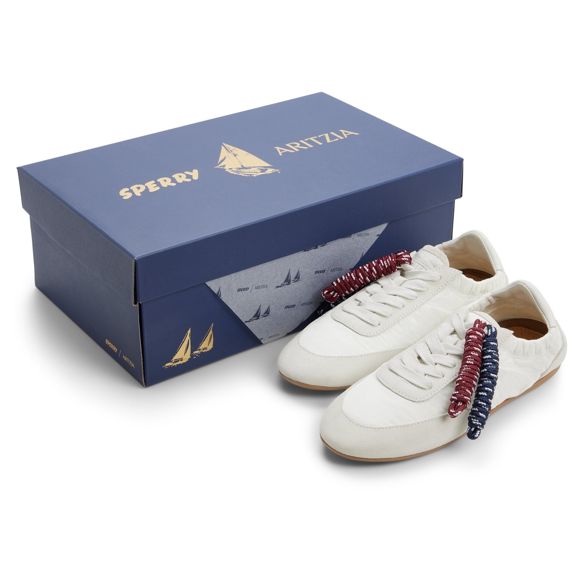 View of Ivory Sperry x Aritzia Slim Jogger Low Top Sneakers's sole