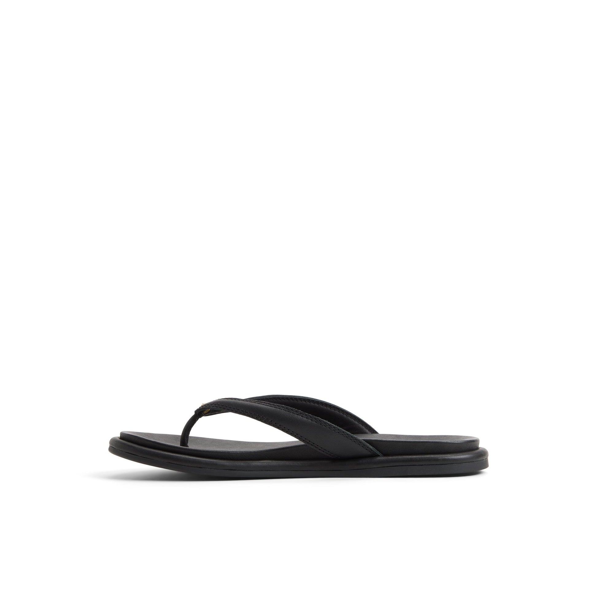 Three-quarter angle of Black/black Isla Thong Sandal Flip Flop Thong Sandals's back side