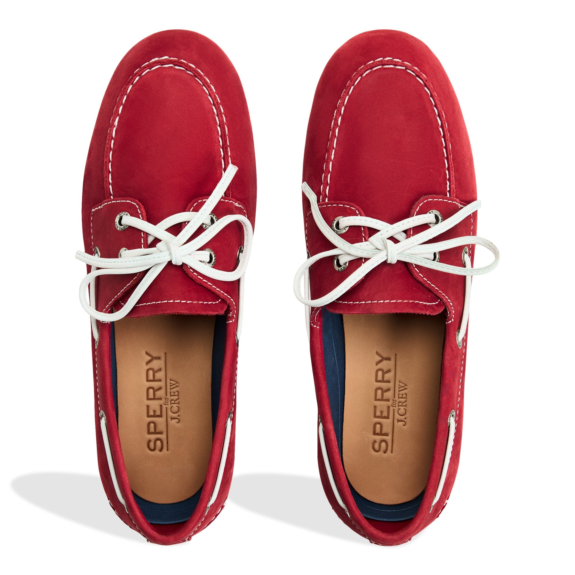 Sperry x J Crew Slim Boat Shoe Red | Sperry