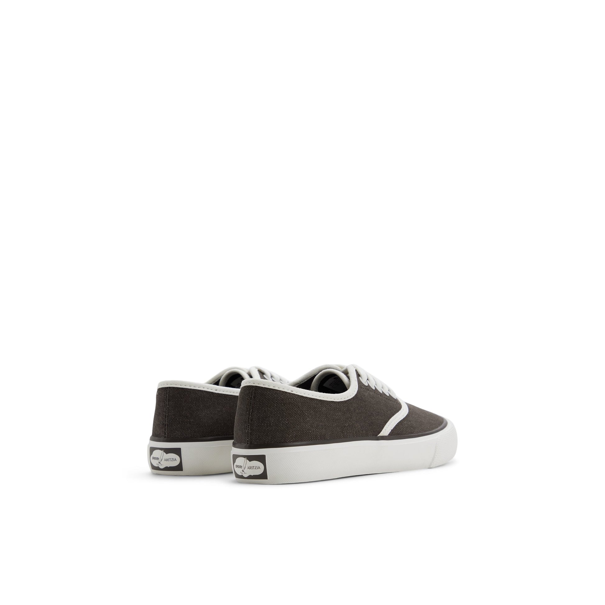 Three-quarter angle of Dark brown Sperry x Aritzia CVO Sneaker Low Top Sneakers's front side
