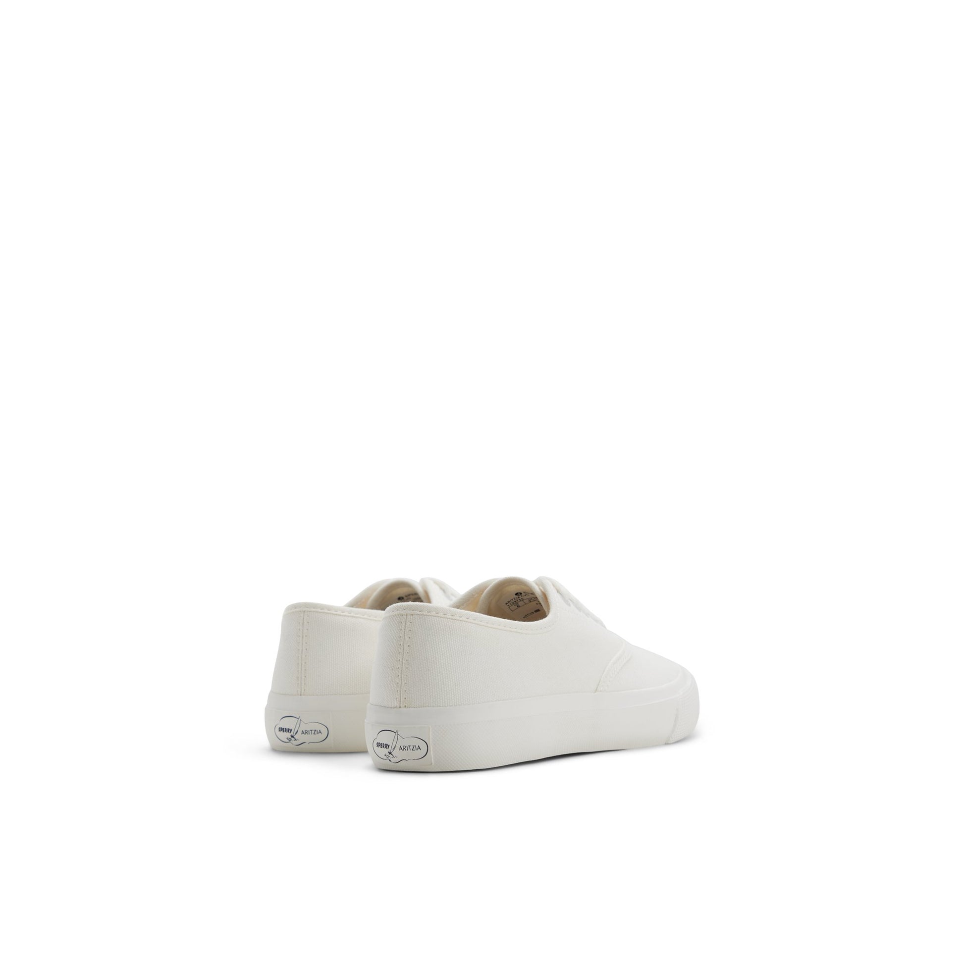 Three-quarter angle of White Sperry x Aritzia CVO Sneaker Low Top Sneakers's front side