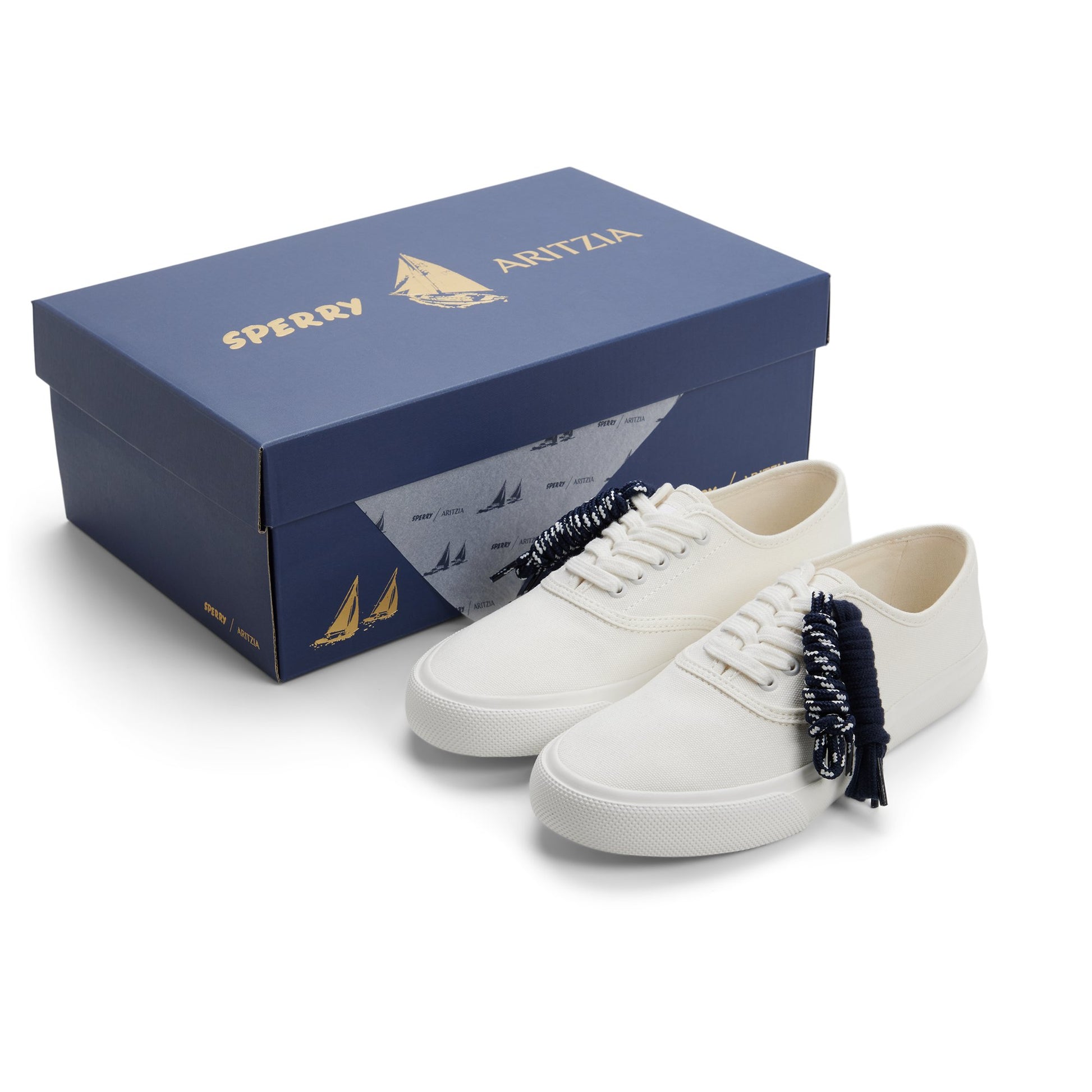 View of White Sperry x Aritzia CVO Sneaker Low Top Sneakers's sole