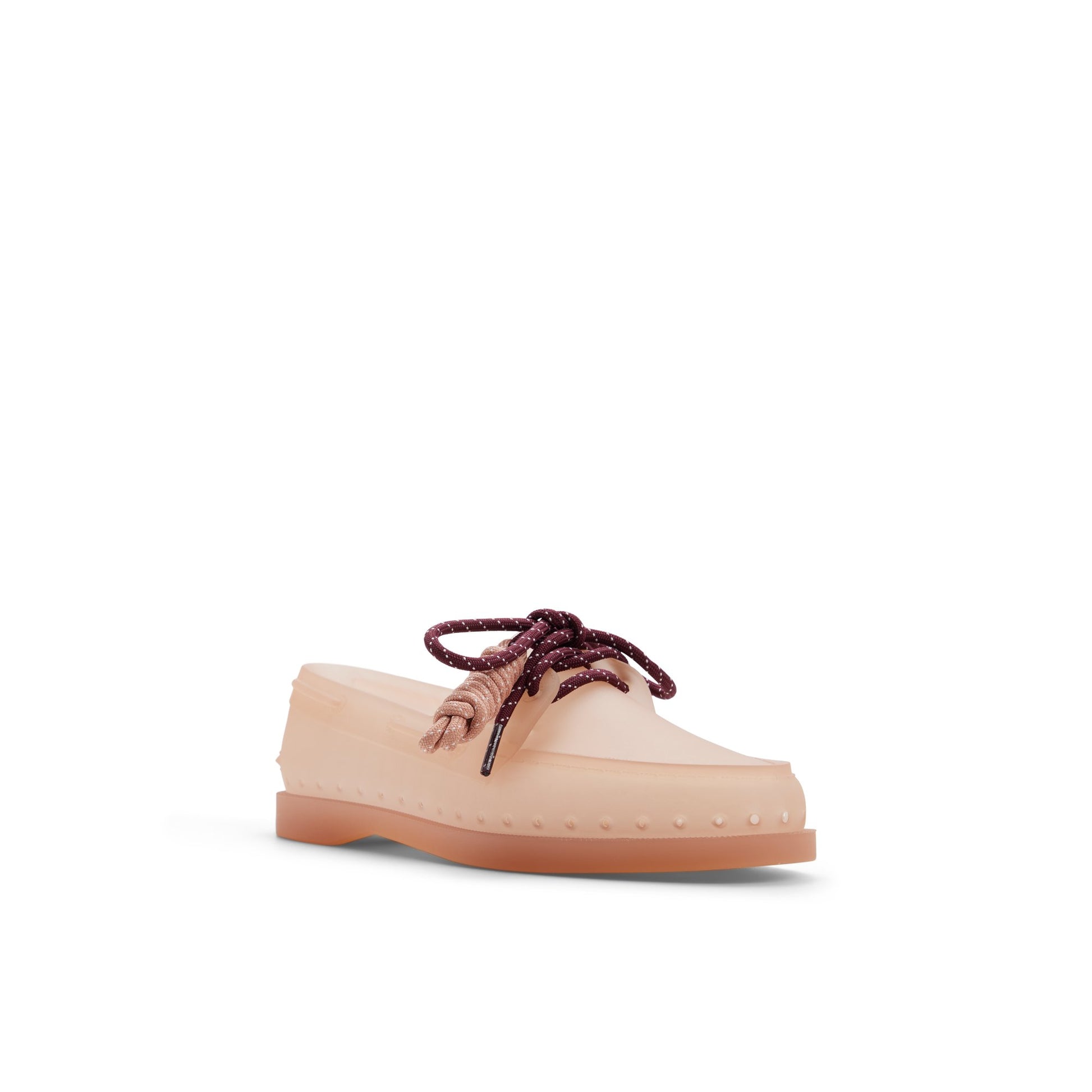 Side view of Dark beige Authentic Original™  2-Eye Jelly Boat Shoe