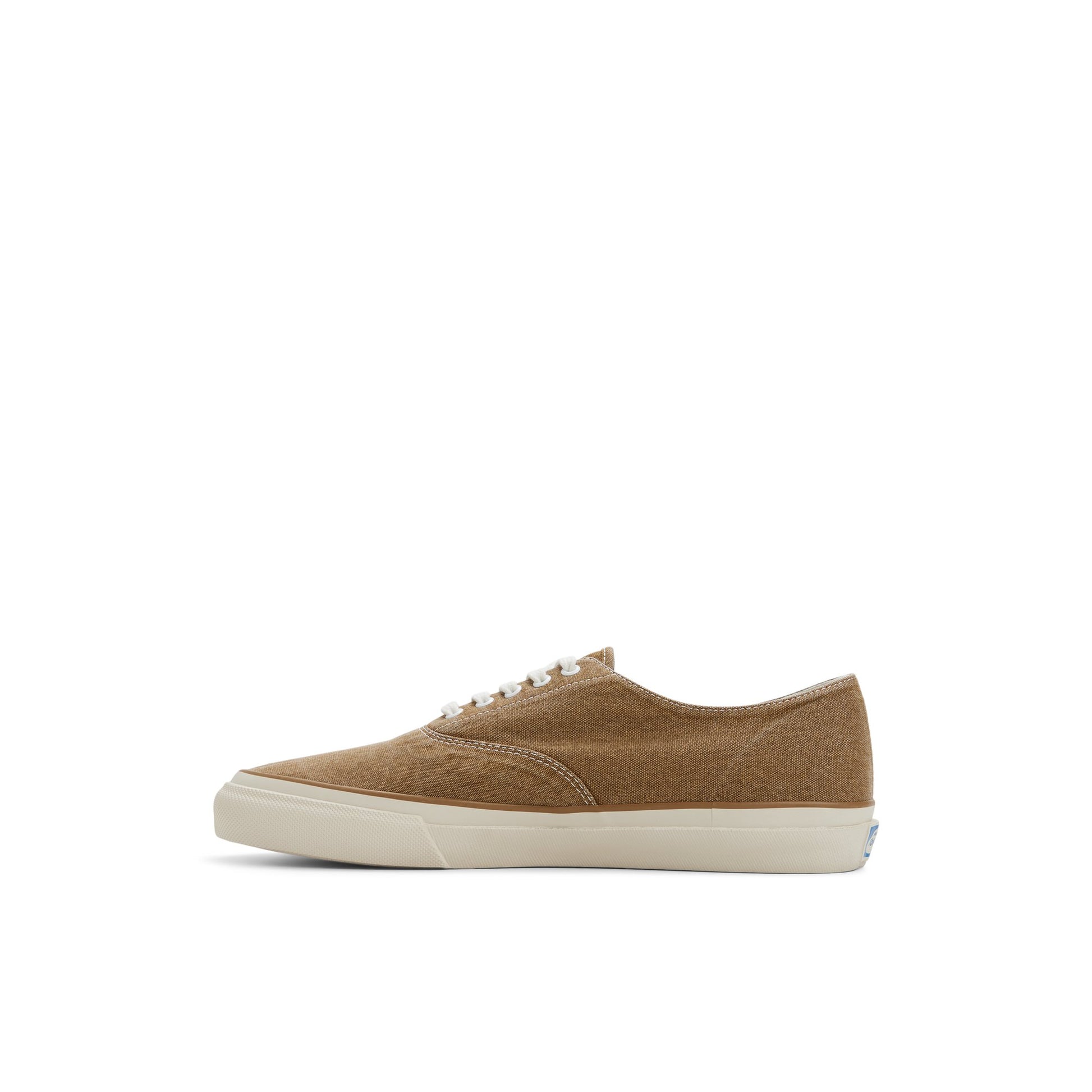 Three-quarter angle of Bronze Brown Sperry x Todd Snyder x Mister Rogers' Neighborhood CVO Sneaker Reissue Low Top Sneakers's back side
