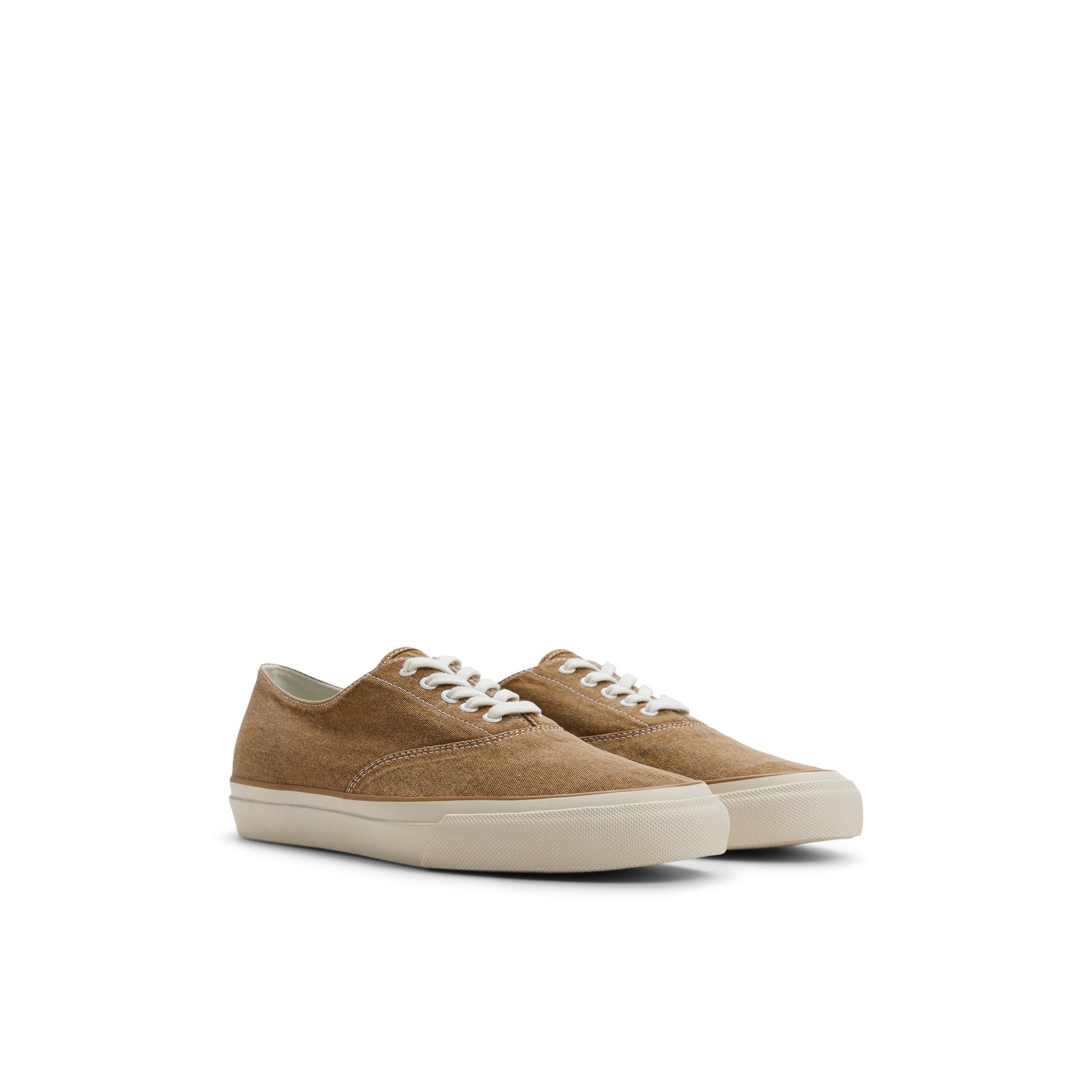 Side view of Bronze Brown Sperry x Todd Snyder x Mister Rogers' Neighborhood CVO Sneaker Reissue Low Top Sneakers
