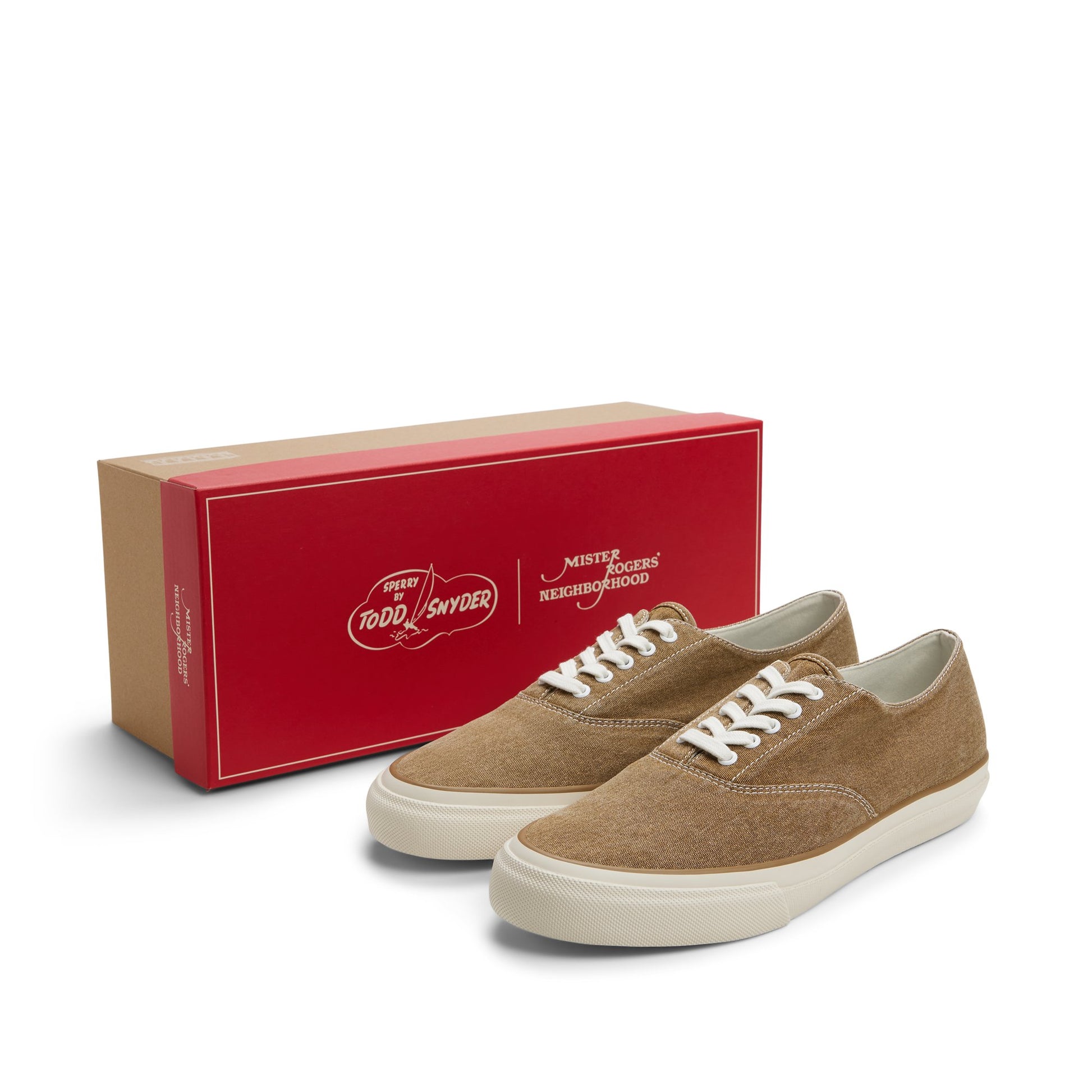 View of Bronze Brown Sperry x Todd Snyder x Mister Rogers' Neighborhood CVO Sneaker Reissue Low Top Sneakers's sole