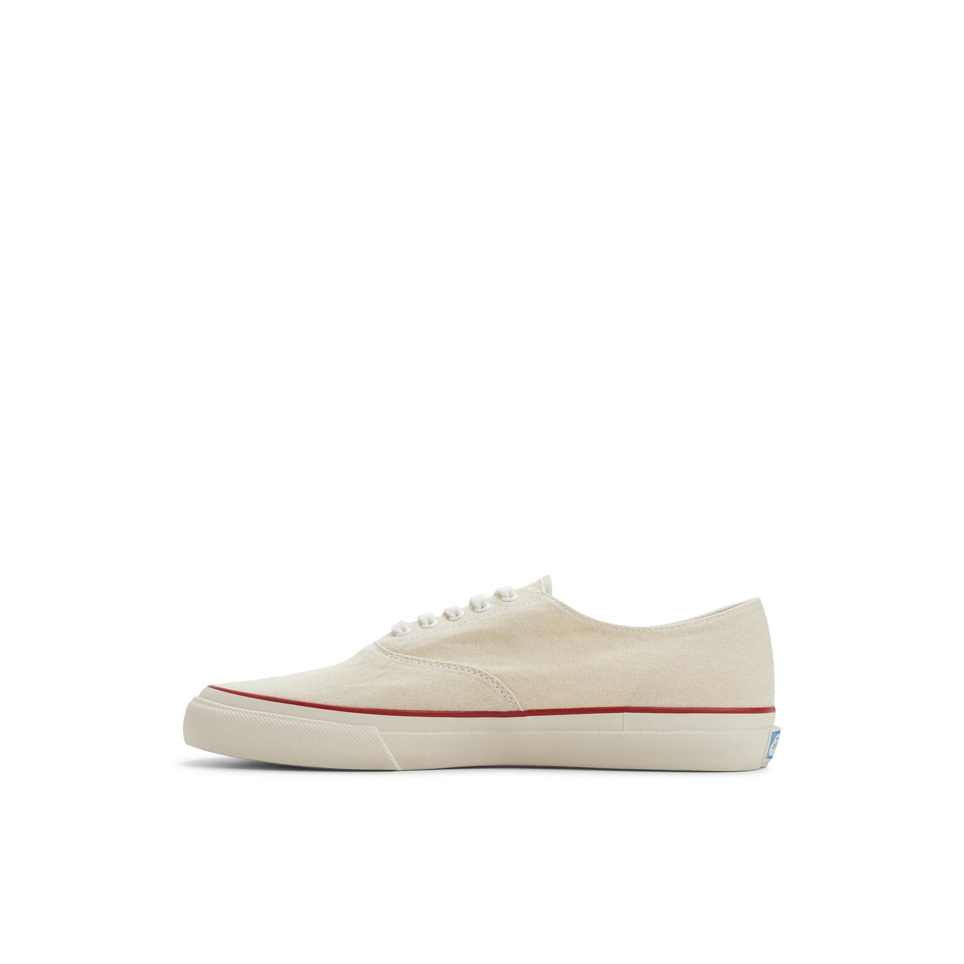 Three-quarter angle of Vintage Ecru Sperry x Todd Snyder x Mister Rogers' Neighborhood CVO Sneaker Reissue Low Top Sneakers's back side