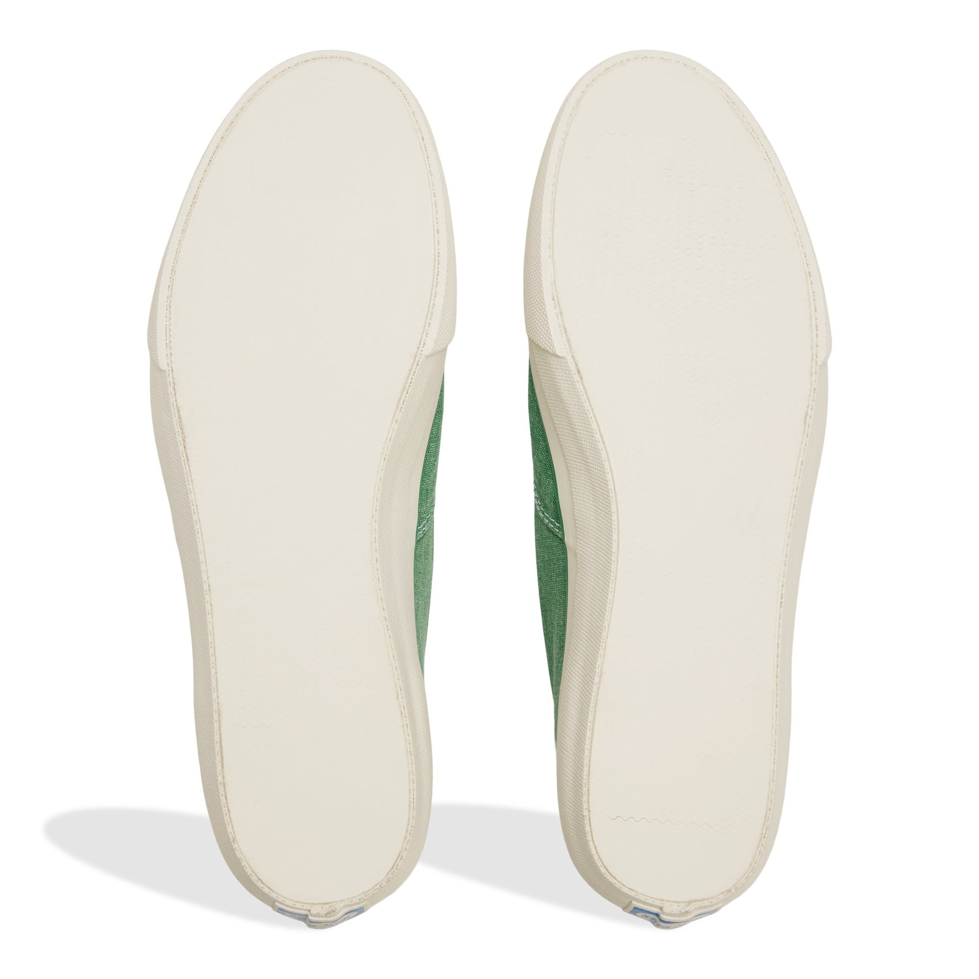 Close-up of the Amazon Green Sperry x Todd Snyder x Mister Rogers' Neighborhood CVO Sneaker Reissue Low Top Sneakers