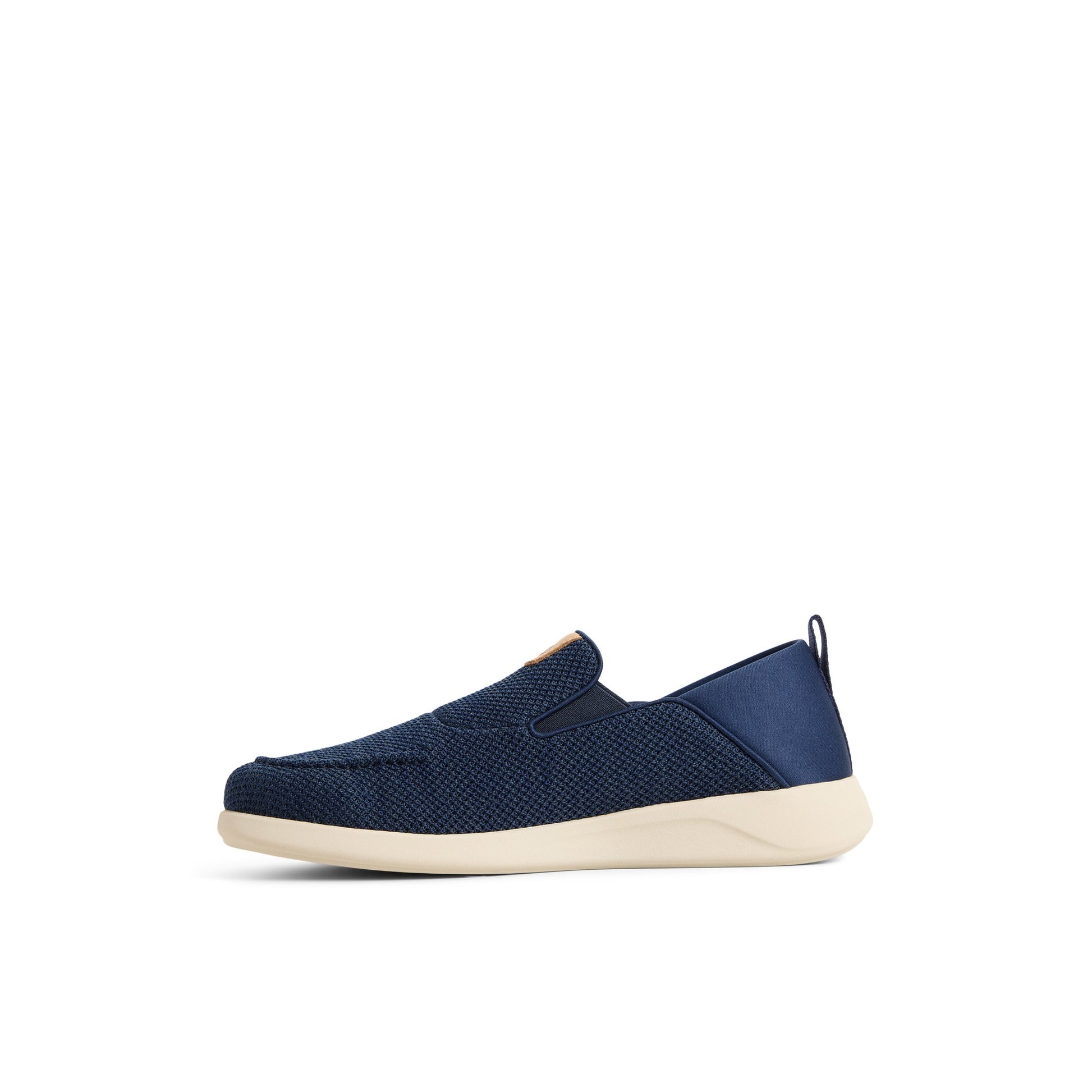 Angle de trois quarts de l'arrière de Moyen bleu Harpoon Crush Veneitan Sport Loafer Slip-on Sneakers