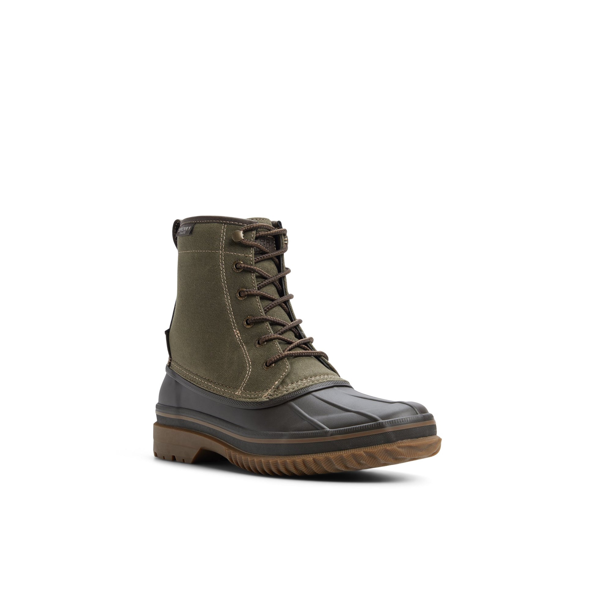 Side view of Olive Drake Boot Duck Boots