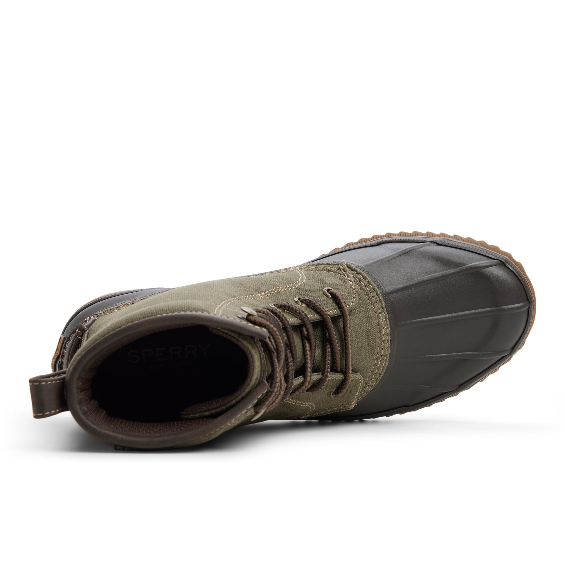 Top-down view of the Olive Drake Boot Duck Boots