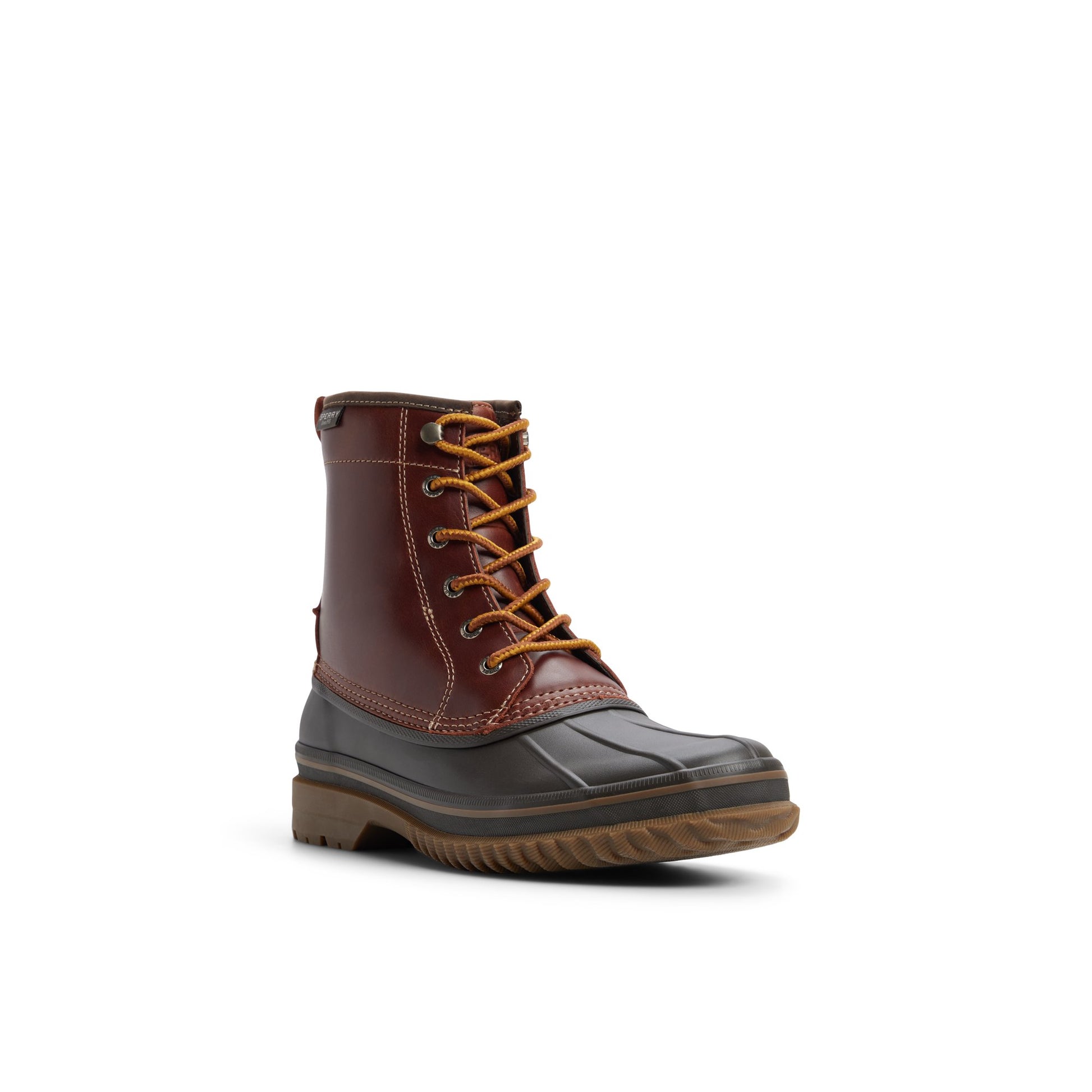 Side view of Dark red Drake Boot Duck Boots