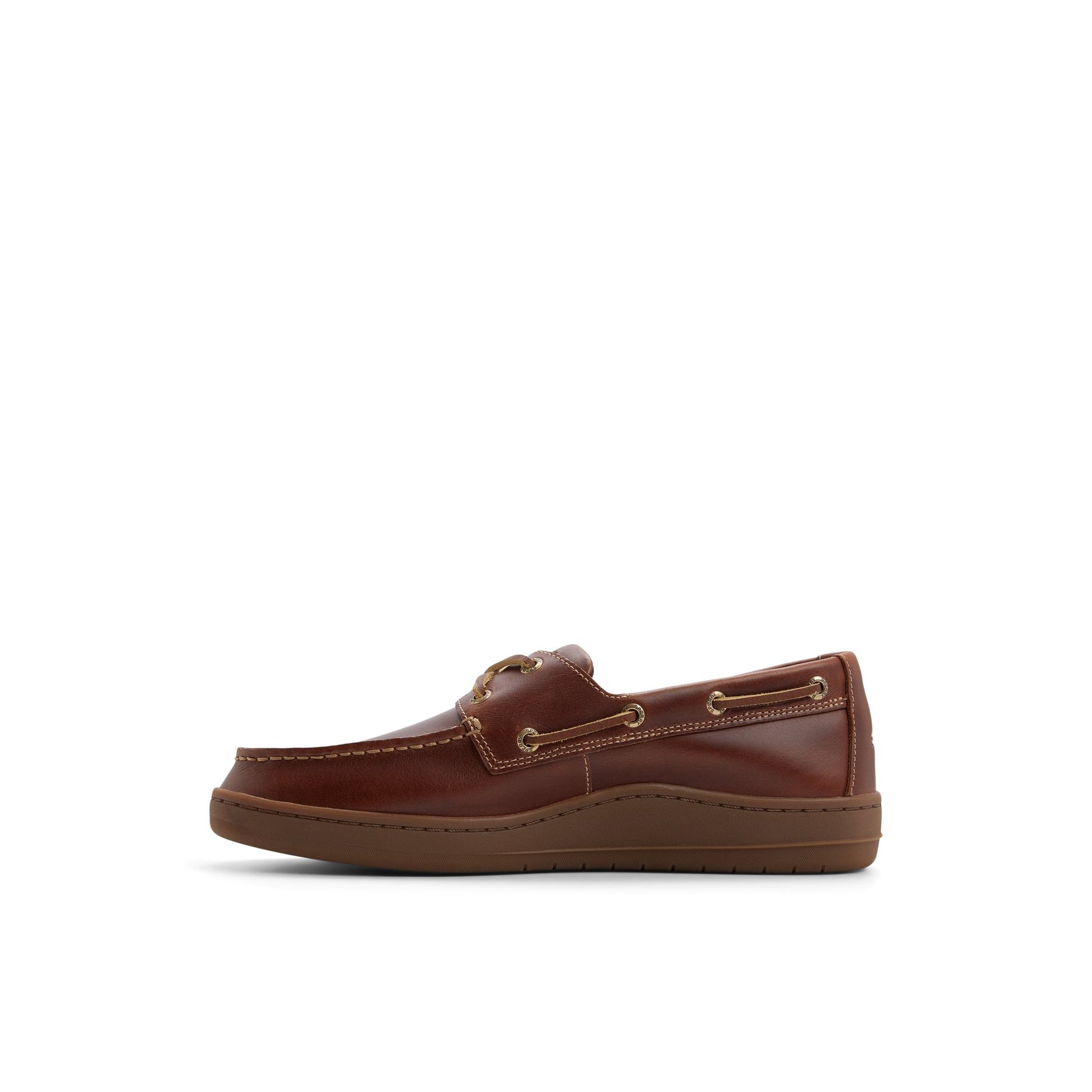 Three-quarter angle of Other brown Strake 2 Eye Boat Shoe Sneaker's back side