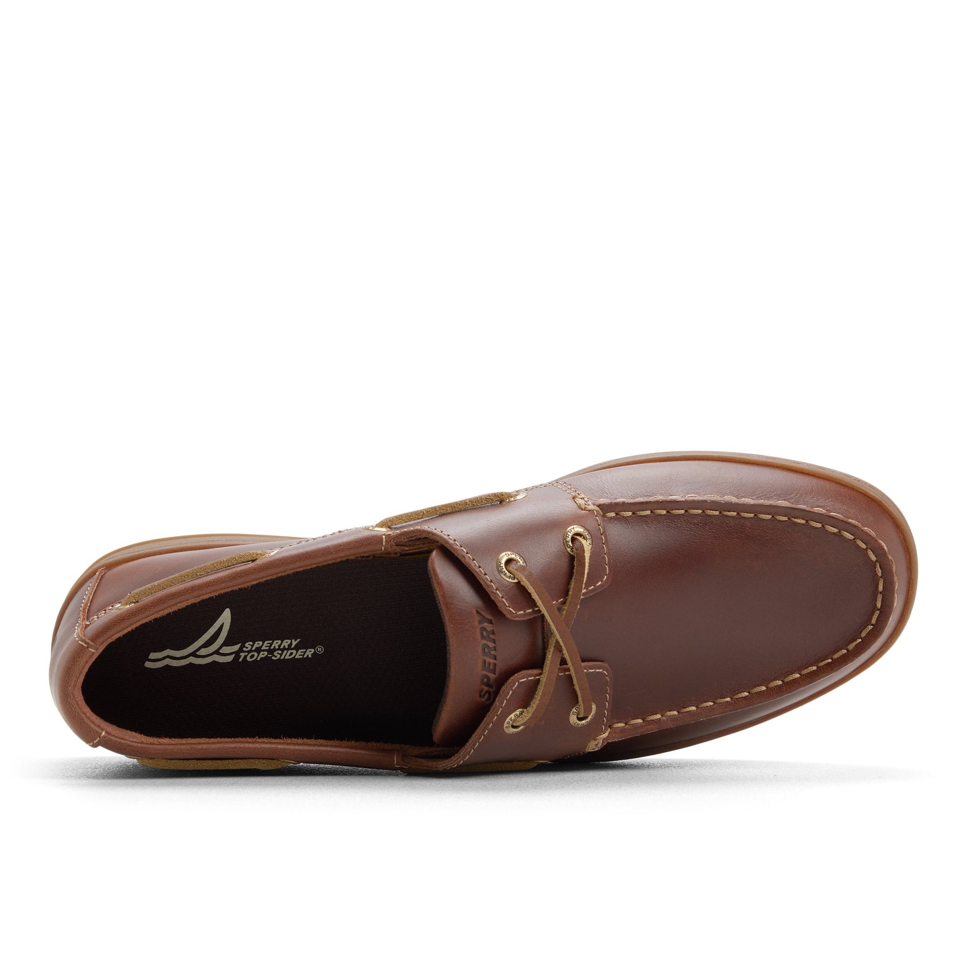 Top-down view of the Other brown Strake 2 Eye Boat Shoe Sneaker