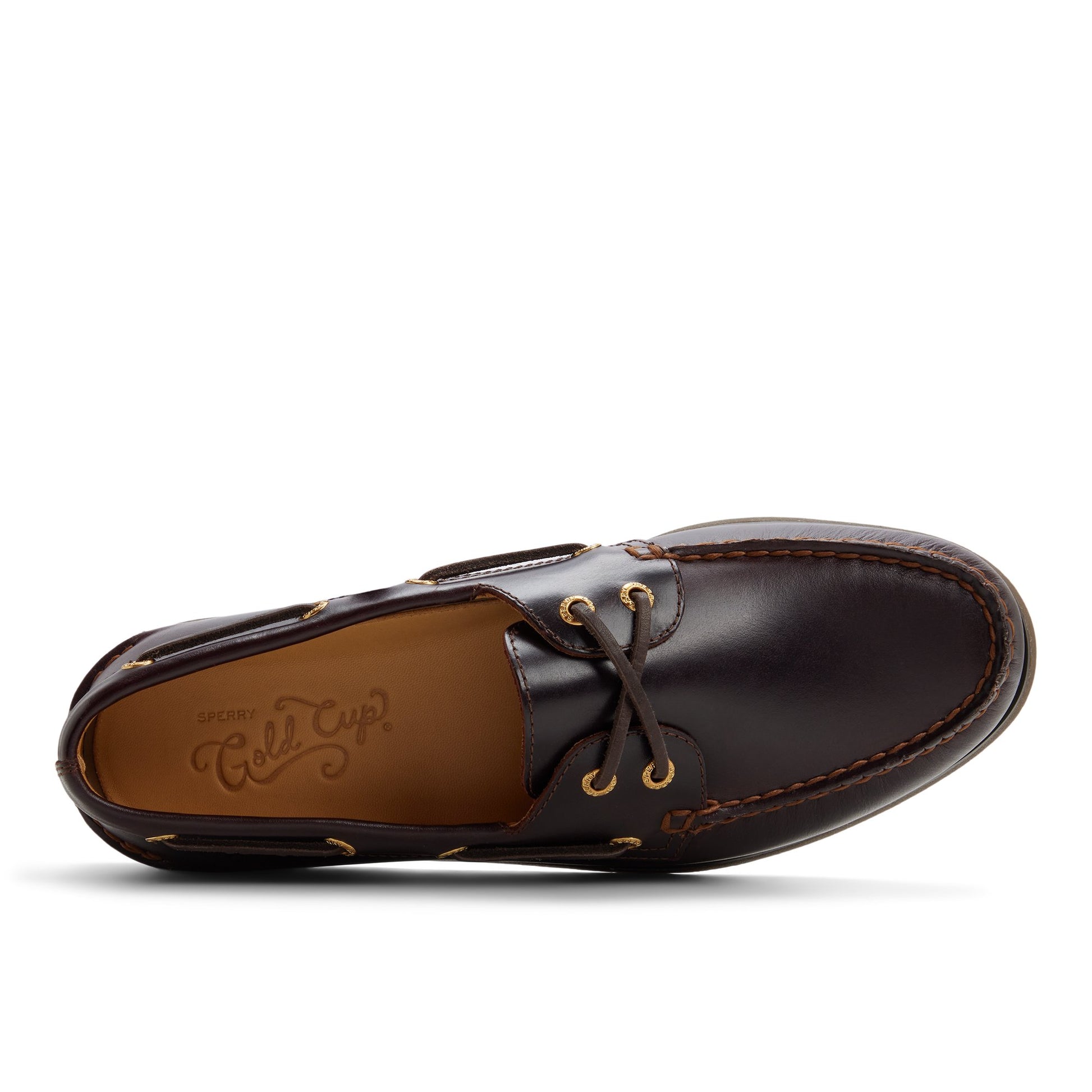 Top-down view of the Amaretto Gold Cup™ Authentic Original™ 2-Eye Boat Shoe Boat Shoe