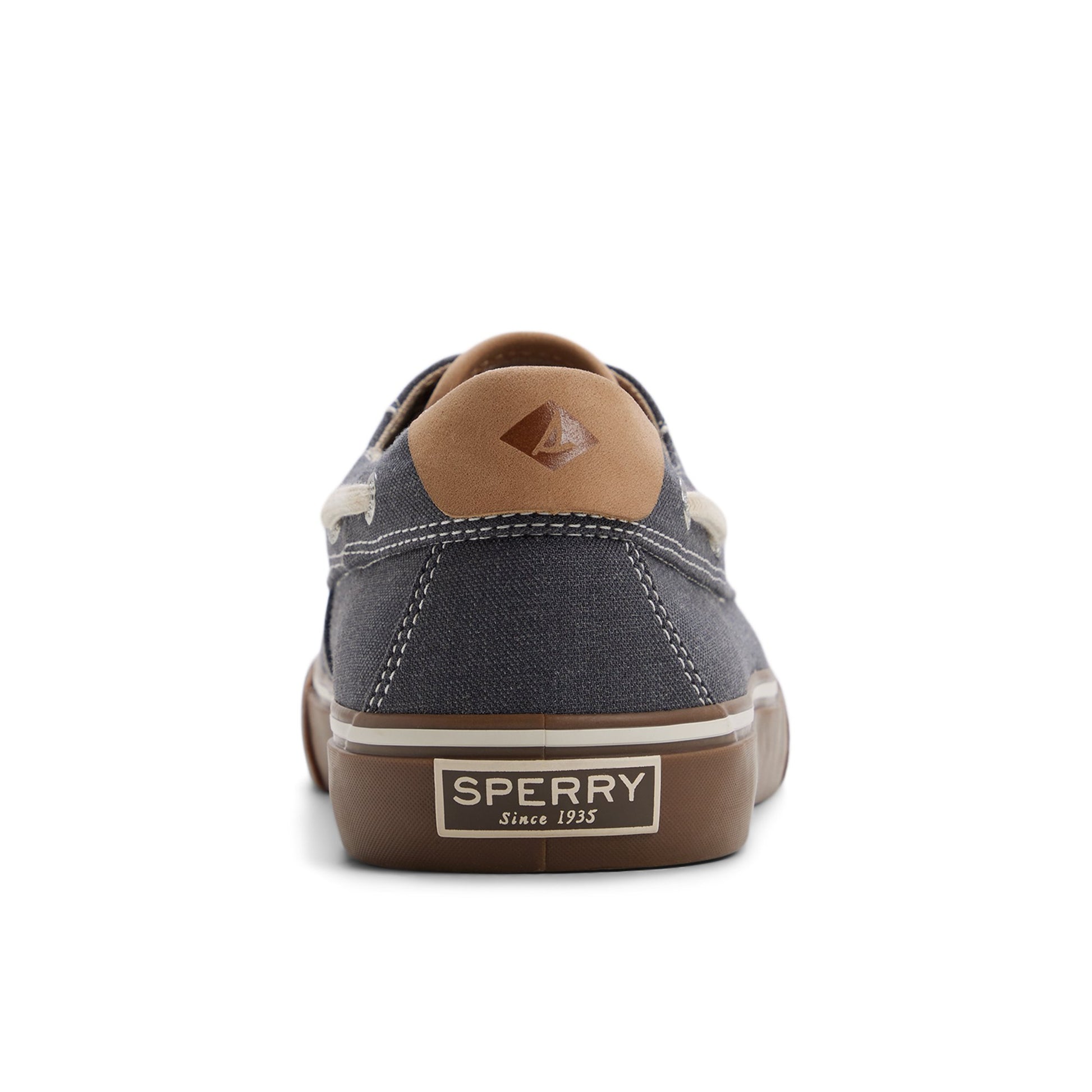 Three-quarter angle of Dark grey Helm 2 Eye Sneaker Boat Shoe Sneaker's front side
