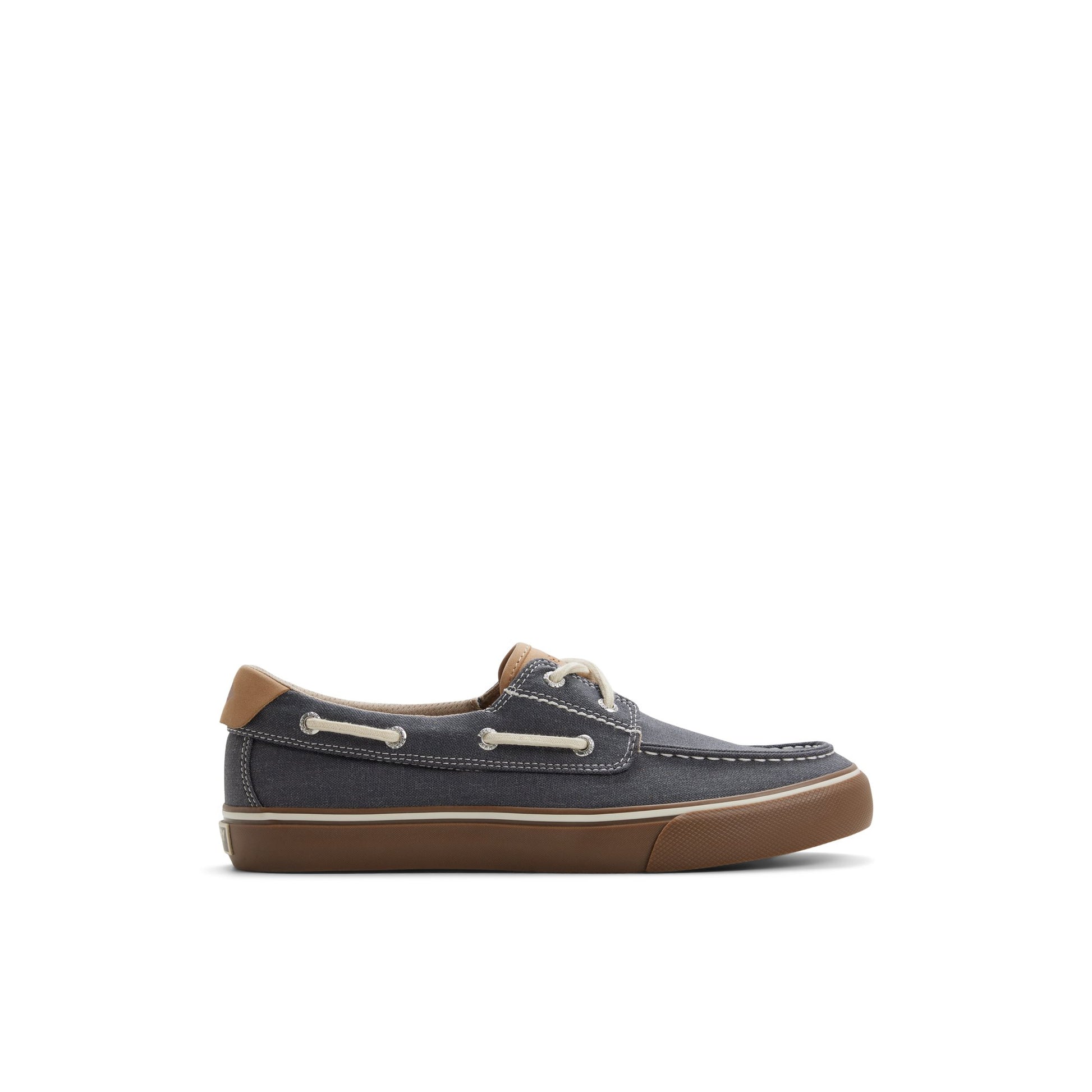 Main View of Dark grey Helm 2 Eye Sneaker Boat Shoe Sneaker for Mens