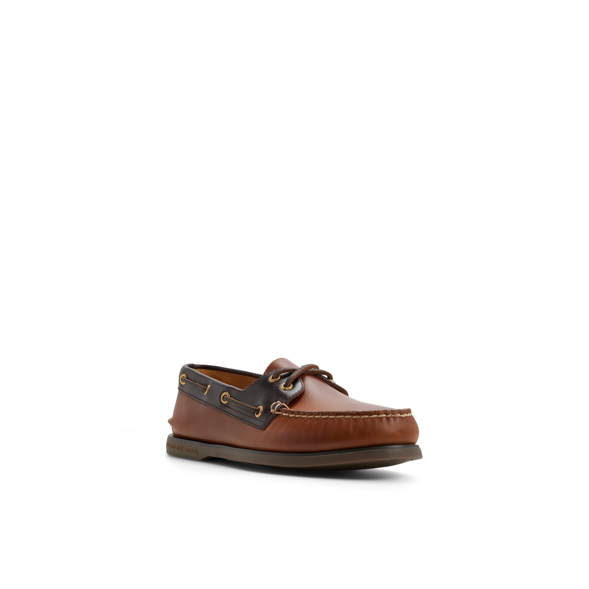Side view of Light brown Gold Cup™ Authentic Original™ 2-Eye Boat Shoe Boat Shoes