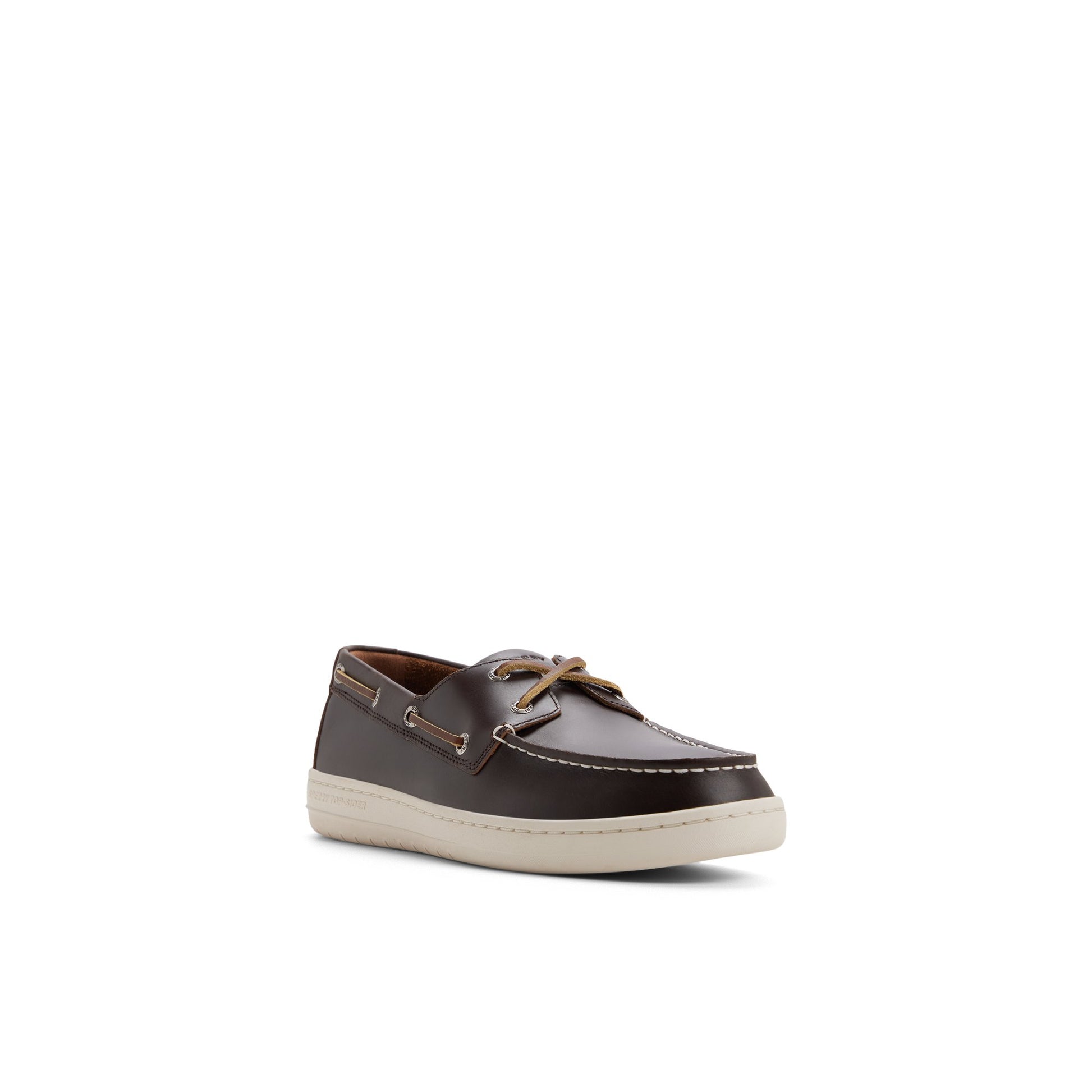 Side view of Brown Strake 2 Eye Boat Shoe Sneaker