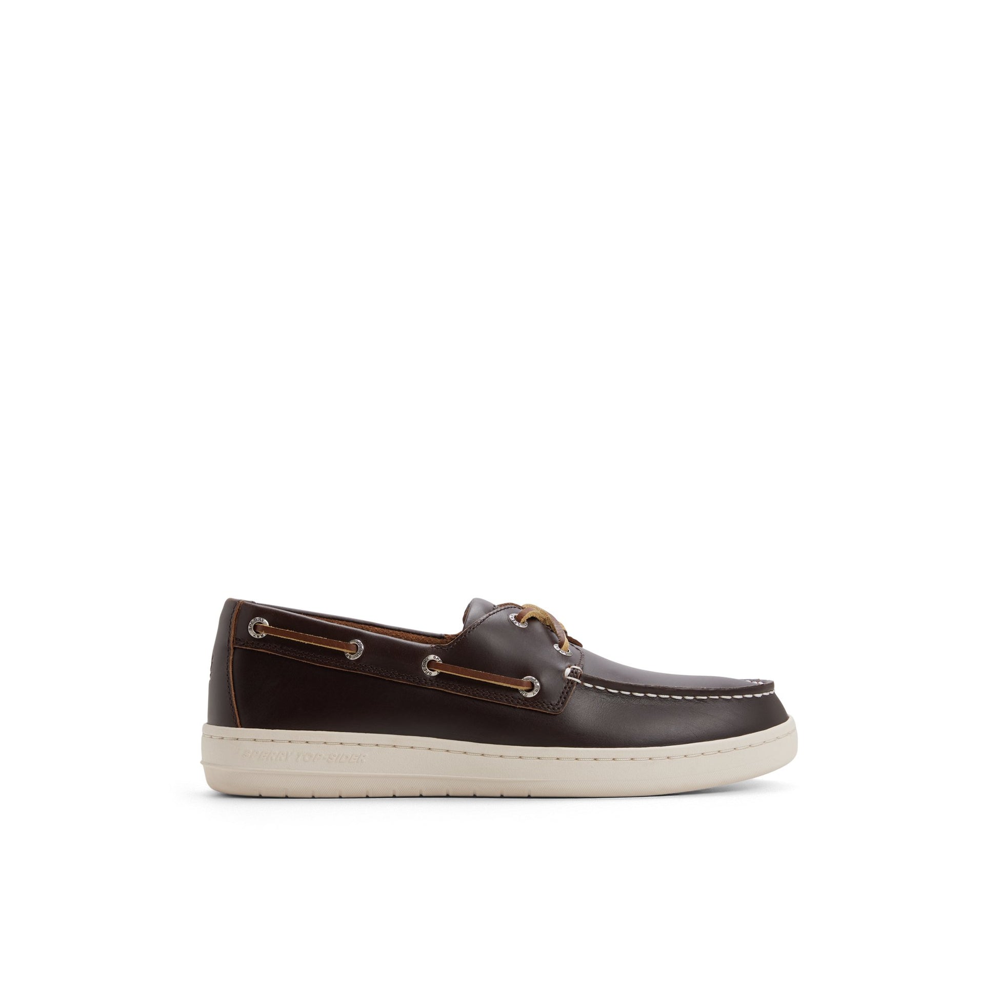 Main View of Brown Strake 2 Eye Boat Shoe Sneaker for Mens