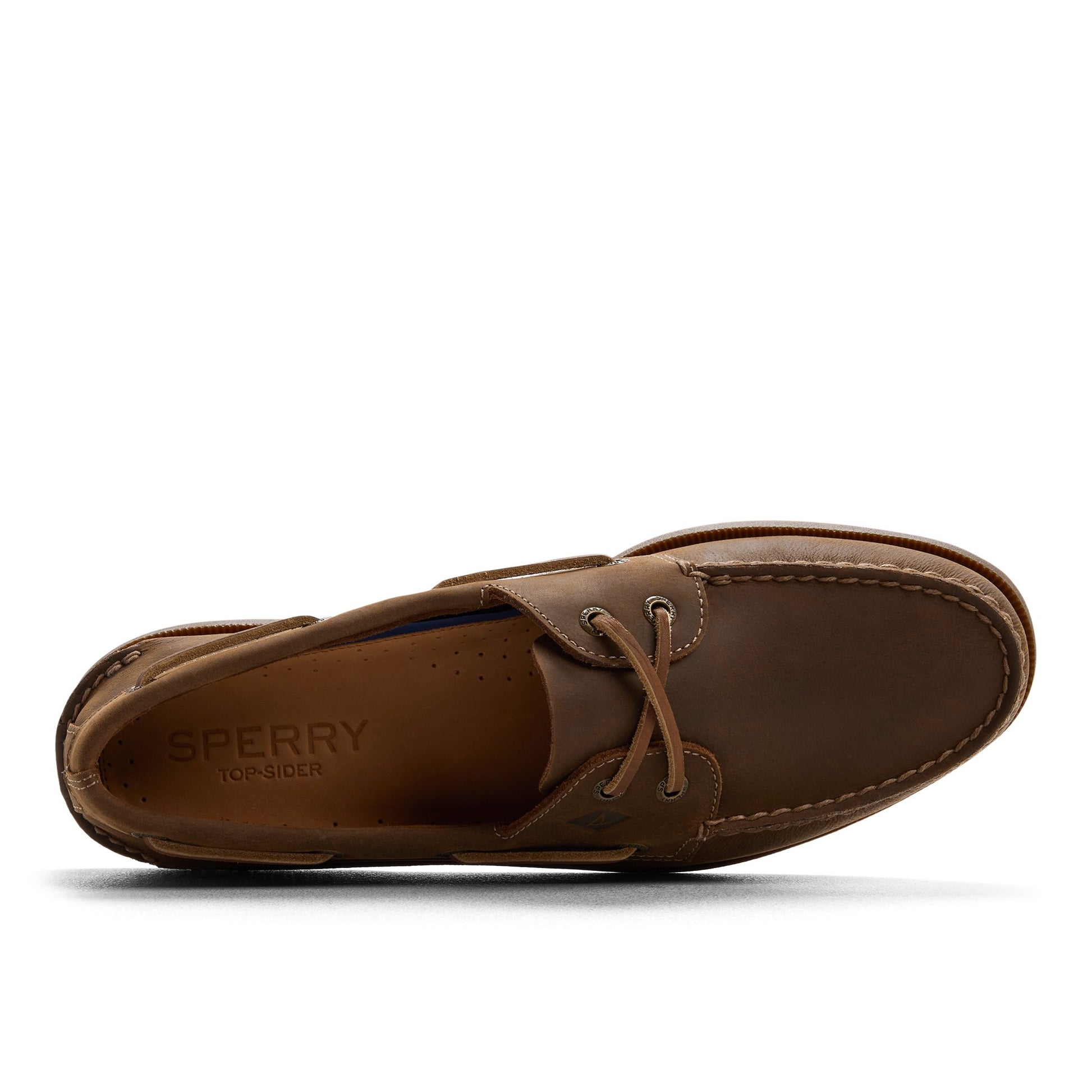 Top-down view of the Brown Authentic Original™ 2-Eye Boat Shoe Boat Shoe