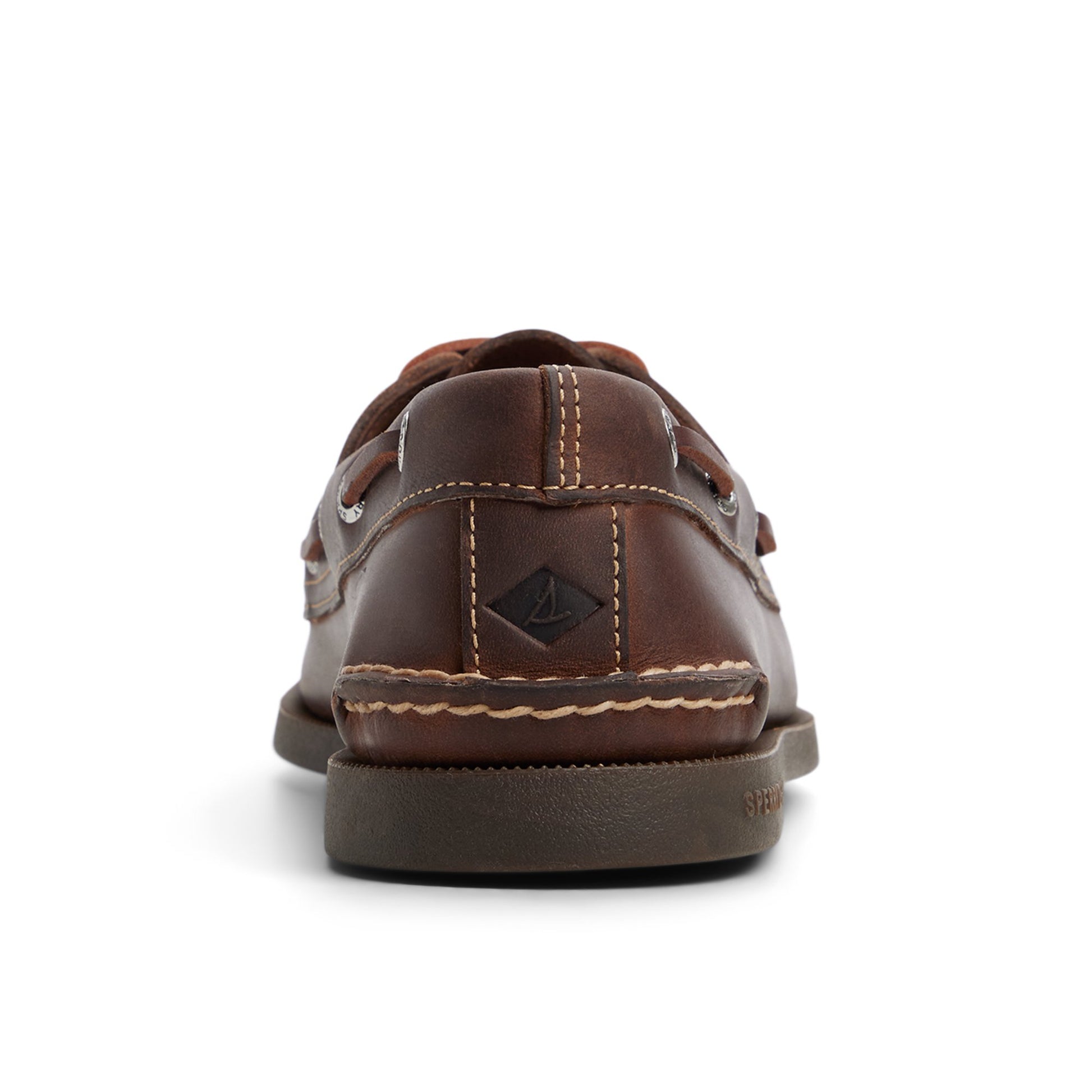 Three-quarter angle of Dark brown Authentic Original™ 2-Eye Boat Shoe Boat Shoes's front side