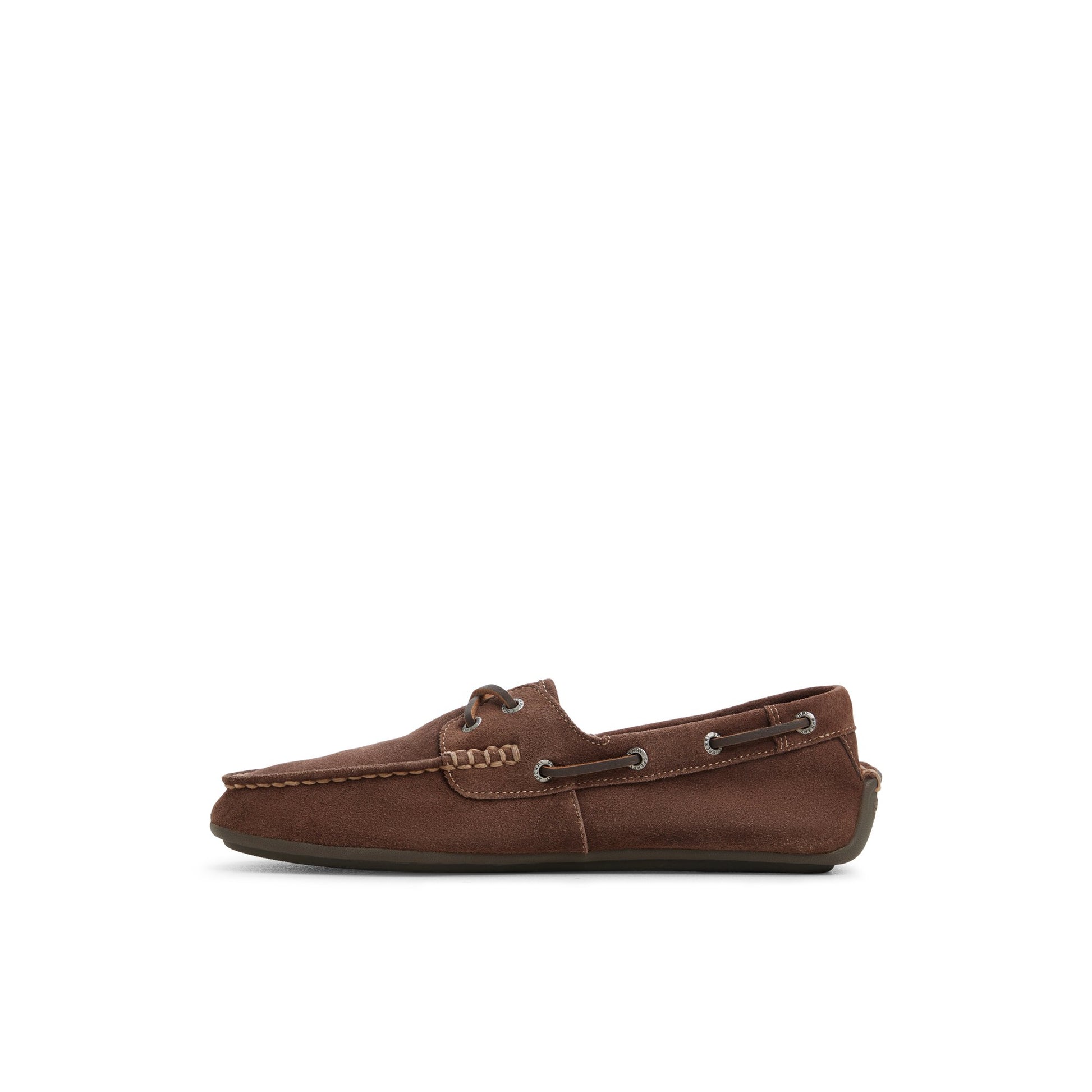 Three-quarter angle of Dark brown Orland 2-Eye Driver Driver Shoes's back side